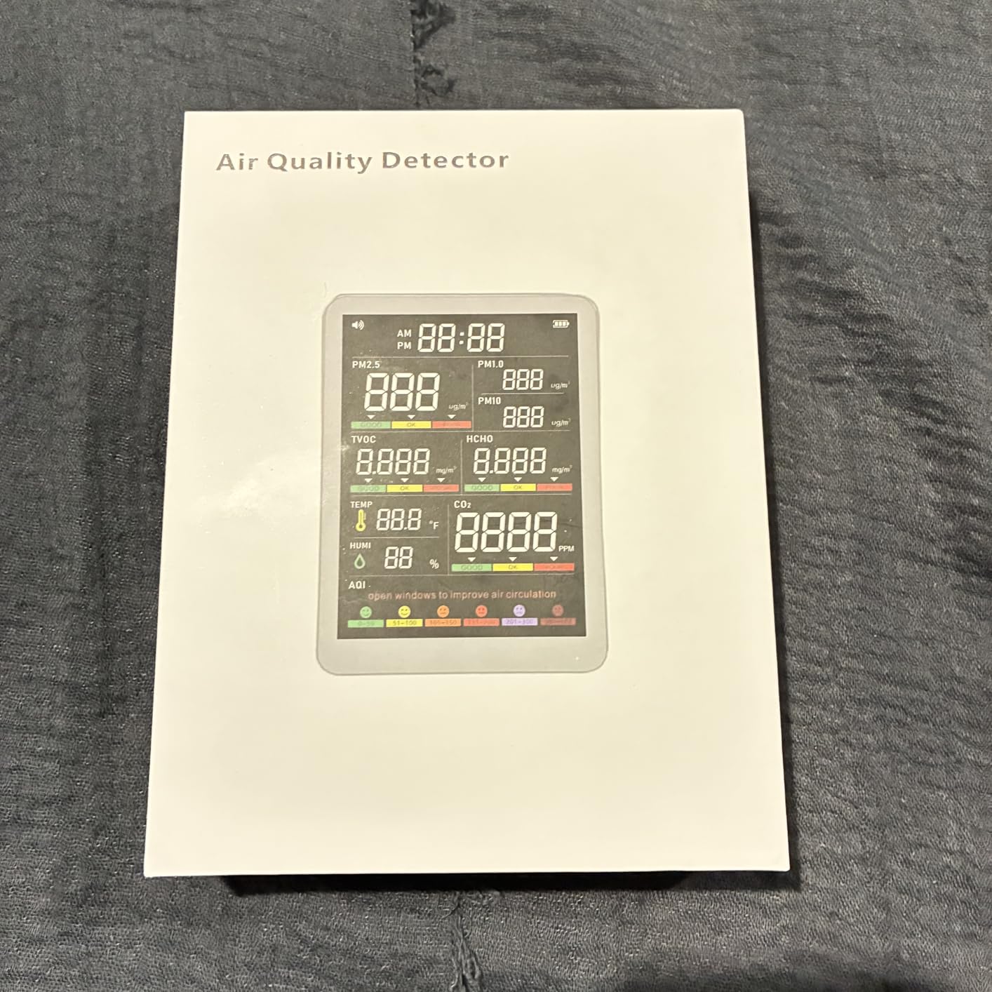 Professional Indoor Air Quality Monitor with AQI Beep Alarms, Portable Real-Time Detector for Home Cars Plants and Pets Customer Review Professional Indoor Air Quality Monitor with AQI Beep Alarms, Portable Real-Time Detector for Home Cars Plants and Pets - Customer Photo 2