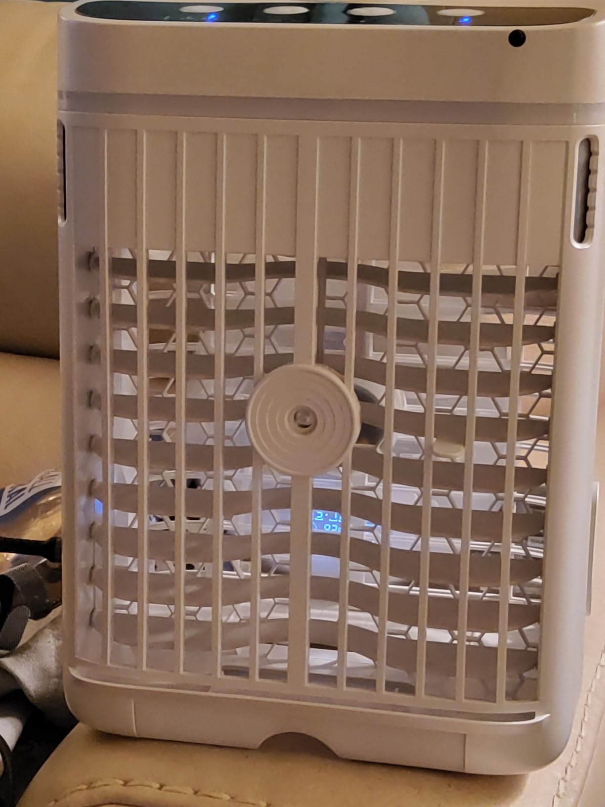 Portable Air Conditioners, 40oz Water Tank, 3 Wind Speed & 3 Cool Mist, 1-3H Timer & 7 LED Light, Personal Air Conditioner Small Mini Air Conditioner Portable Air Cooler for Room/Office - Customer Photo 1