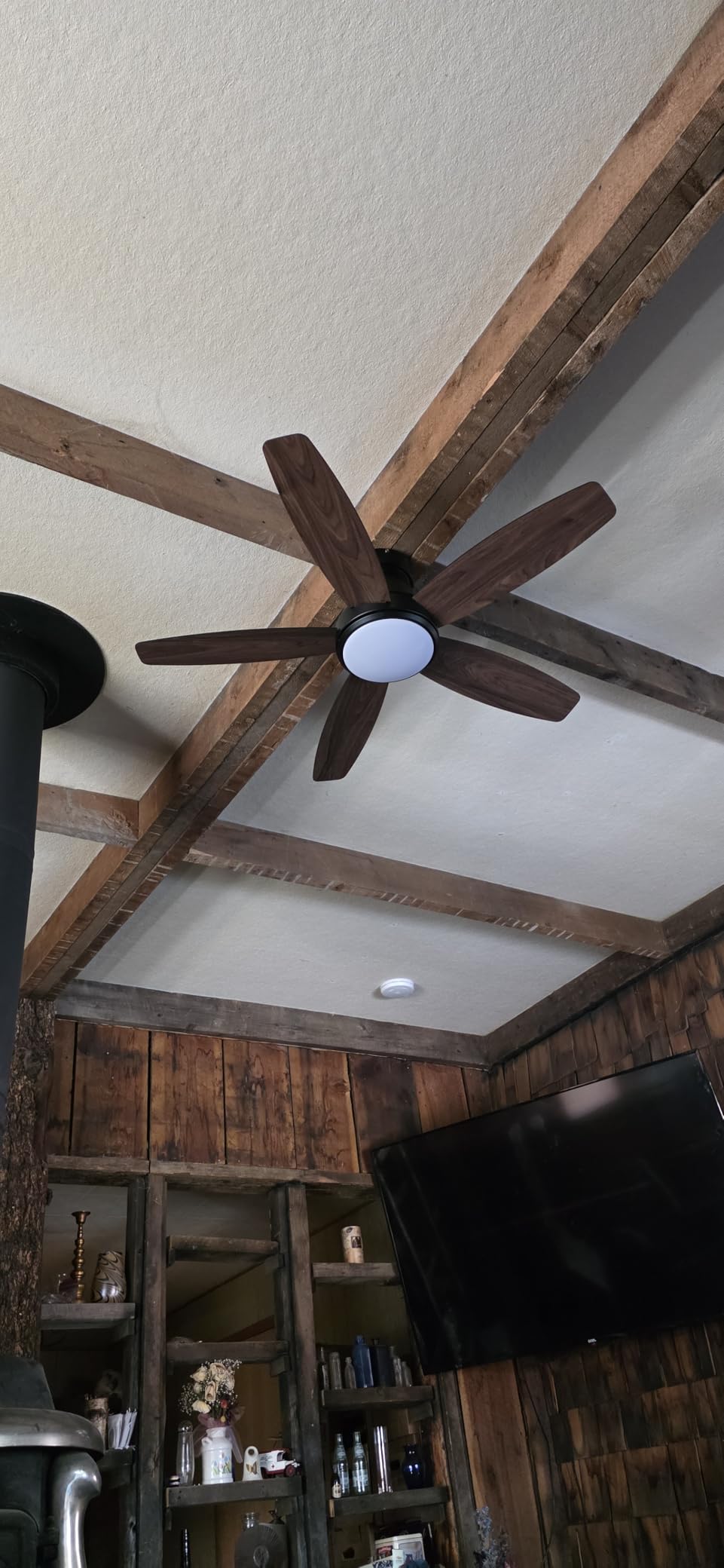 Ceiling Fans with Lights, 42 inch Ceiling Fans with Lights and Remote, Dimmable, Noiseless, Low Profile Ceiling Fan with Light for Bedroom, Indoor and Outdoor Use(Black) Customer Review Ceiling Fans with Lights, 42 inch Ceiling Fans with Lights and Remote, Dimmable, Noiseless, Low Profile Ceiling Fan with Light for Bedroom, Indoor and Outdoor Use(Black) - Customer Photo 1