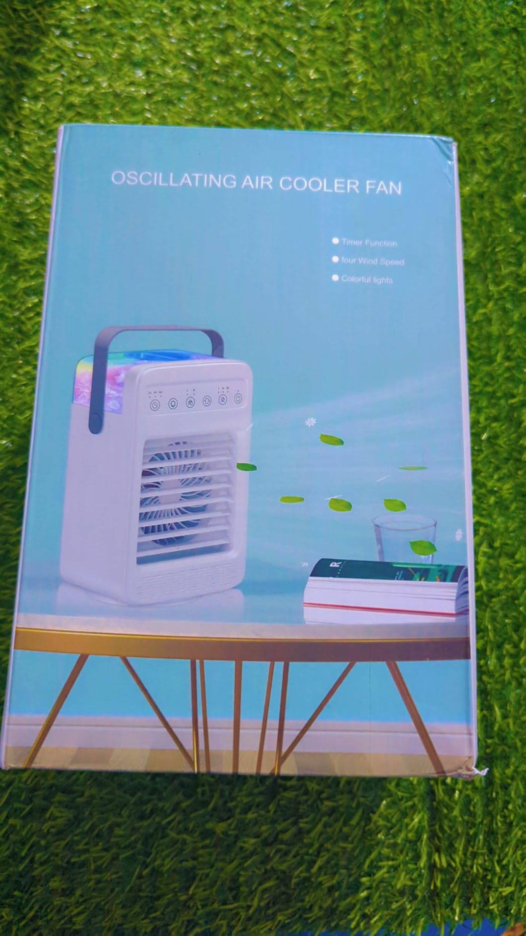 Portable Evaporative Air Cooler, Air Conditioners with Water Tank, Ice Cube Tray, 4-Speed, Oscillating Swamp Cooler with 2/4/6 Timer, Personal Small AC Cooling Fan for Room Office - Customer Photo 1
