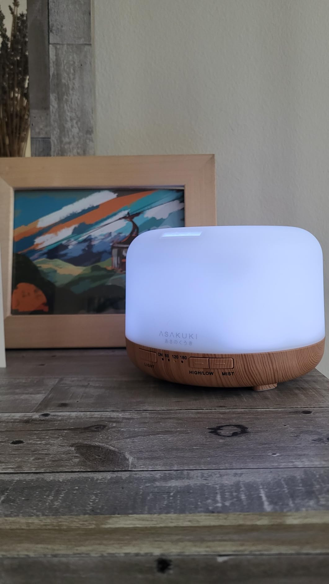 ASAKUKI Essential Oil Diffuser 500ml, Ultrasonic Aromatherapy Humidifier with Remote Control, 7 LED Colors, Timer & Auto-Off, Large Room Diffuser - Customer Photo 1