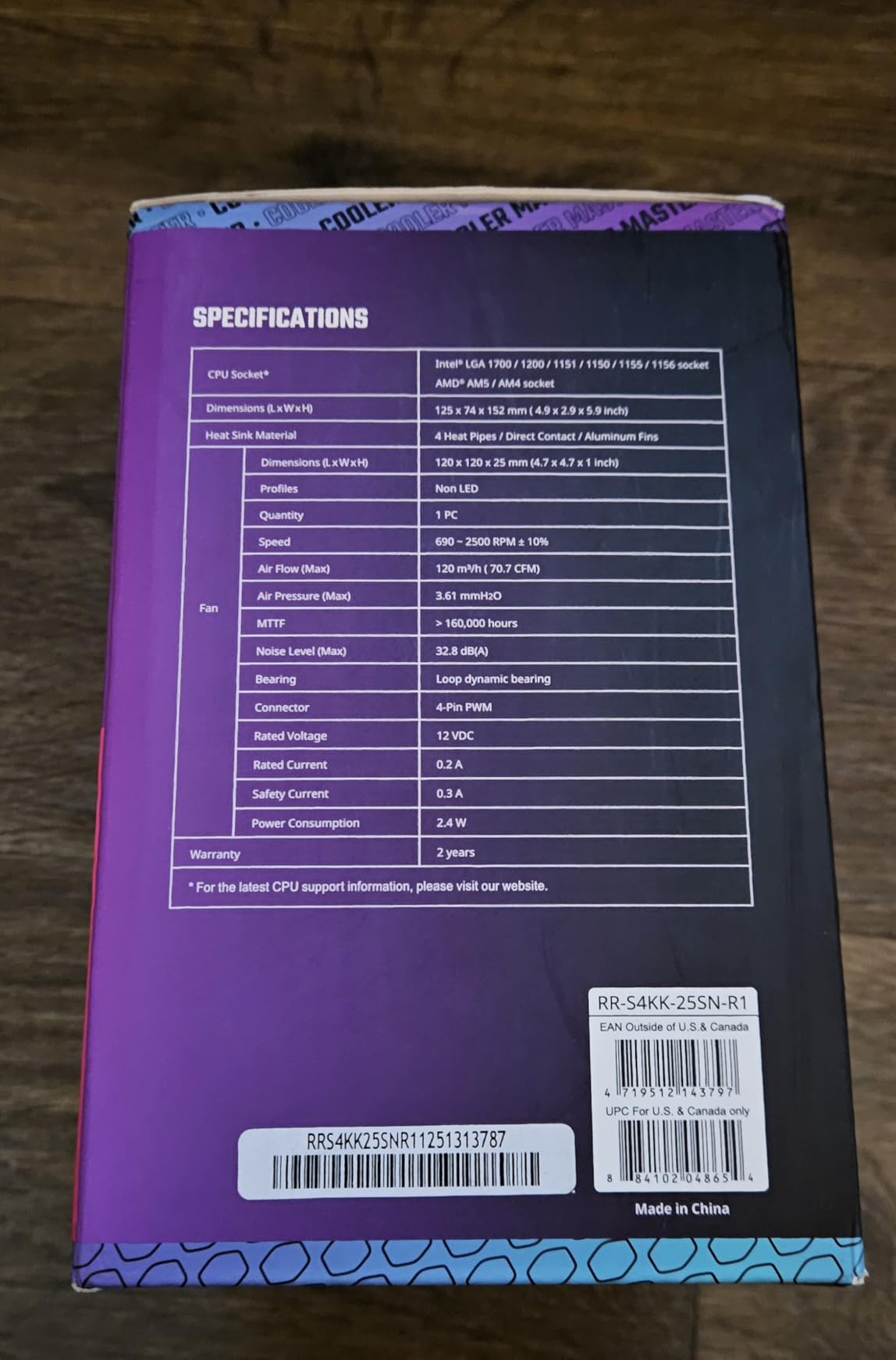 Cooler Master Hyper 212 Black CPU Cooler, SickleFlow 120 Edge PWM Fan, Aluminum Top Cover, 4 Copper Heat Pipes, 152mm Tall, AMD Ryzen AM5/AM4, Intel LGA 1851/1700/1200 Brackets Customer Review Cooler Master Hyper 212 Black CPU Cooler, SickleFlow 120 Edge PWM Fan, Aluminum Top Cover, 4 Copper Heat Pipes, 152mm Tall, AMD Ryzen AM5/AM4, Intel LGA 1851/1700/1200 Brackets - Customer Photo 4