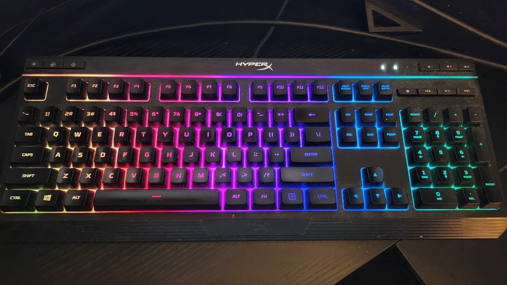 HyperX Alloy Core RGB – Membrane Gaming Keyboard, Comfortable Quiet Silent Keys with RGB LED Lighting Effects, Spill Resistant, Dedicated Media Keys, Compatible with Windows 10/8.1/8/7 – Black Customer Review HyperX Alloy Core RGB – Membrane Gaming Keyboard, Comfortable Quiet Silent Keys with RGB LED Lighting Effects, Spill Resistant, Dedicated Media Keys, Compatible with Windows 10/8.1/8/7 – Black - Customer Photo 2