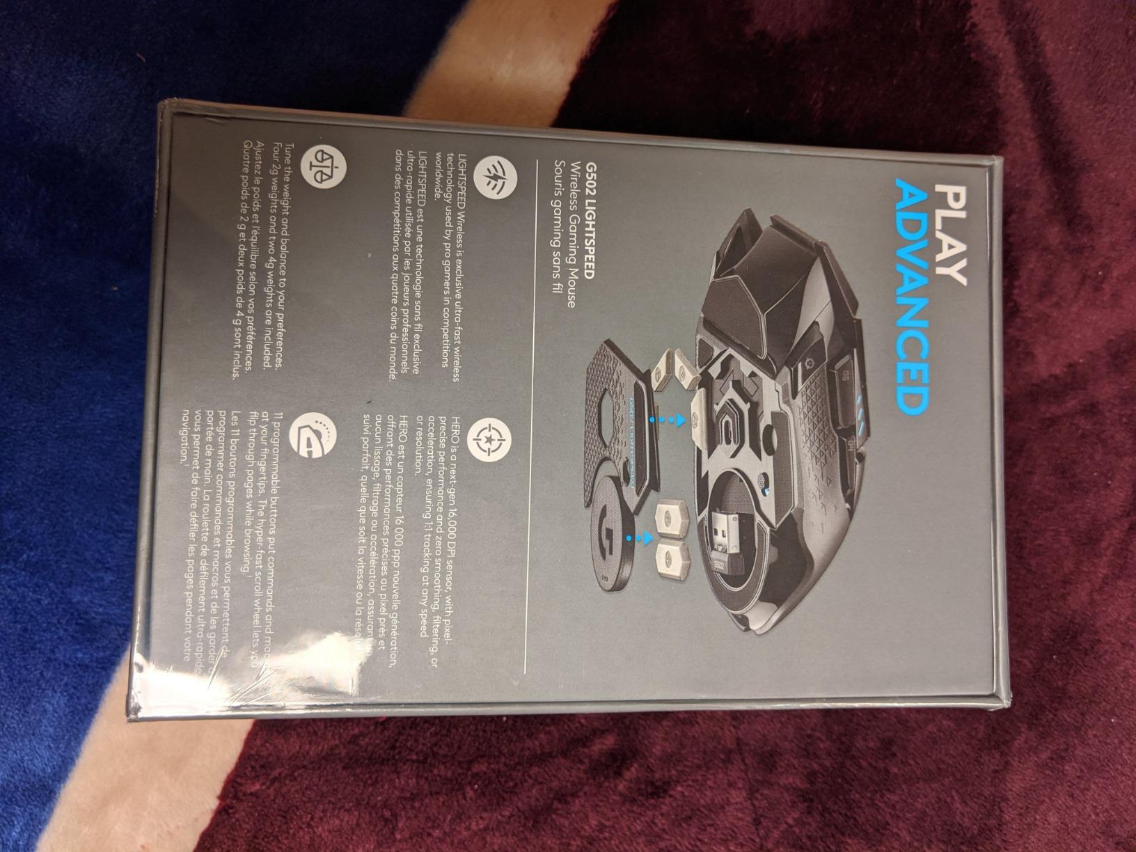 Logitech G502 Lightspeed Wireless Gaming Mouse with Hero 25K Sensor, PowerPlay Compatible, Tunable Weights and Lightsync RGB - Black - Customer Photo 5