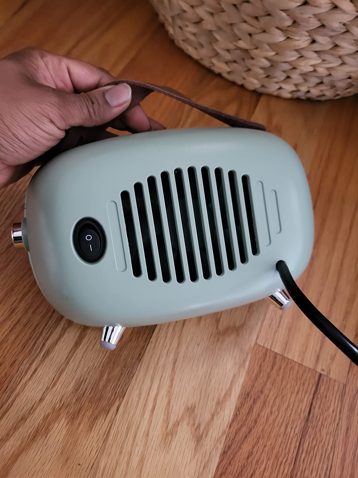 Space Heater, Teioe Mini Electric Space Heater 800W/400W, Small PTC Ceramic Heater with Tip-Over and Overheat Protection, 3 Operating Modes, Space Heaters for Office, Bedroom and Under Desk (GREEN) - Customer Photo 2