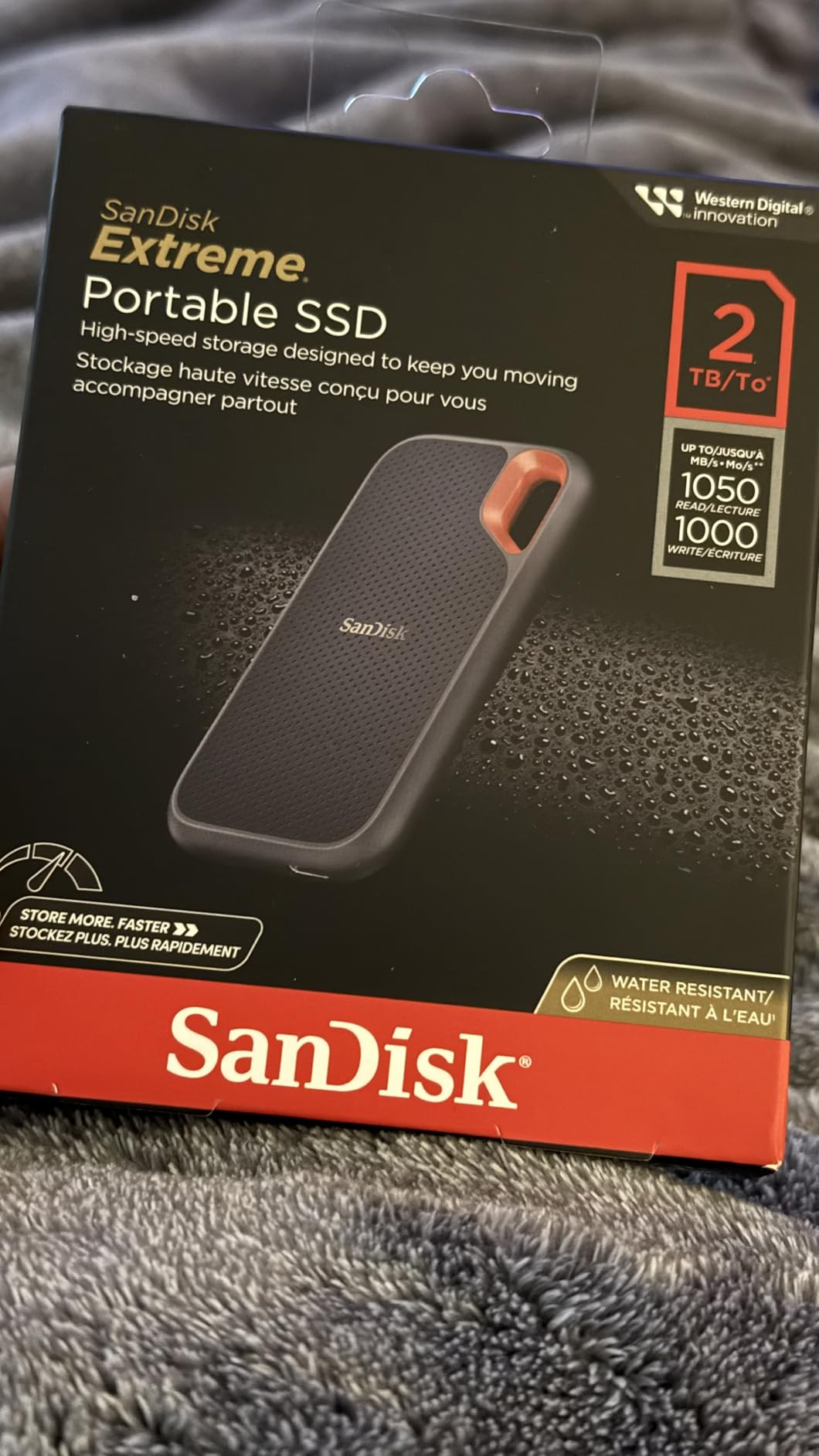 SanDisk 1TB Extreme Portable SSD - Up to 1050MB/s, USB-C, USB 3.2 Gen 2, IP65 Water and Dust Resistance, Updated Firmware - External Solid State Drive - SDSSDE61-1T00-G25 Customer Review SanDisk 1TB Extreme Portable SSD - Up to 1050MB/s, USB-C, USB 3.2 Gen 2, IP65 Water and Dust Resistance, Updated Firmware - External Solid State Drive - SDSSDE61-1T00-G25 - Customer Photo 5