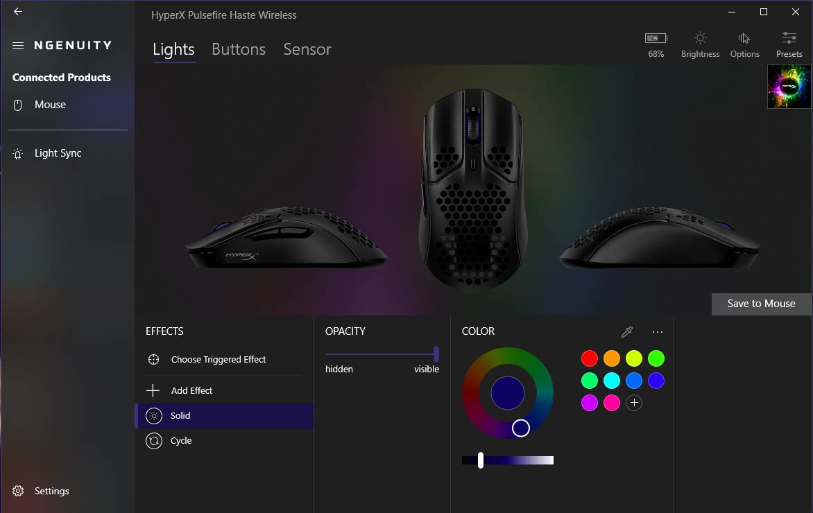 HyperX Pulsefire Haste – Gaming Mouse, Ultra-Lightweight, 59g, Honeycomb Shell, Hex Design, RGB, HyperFlex USB Cable, Up to 16000 DPI, 6 Programmable Buttons,Black Customer Review HyperX Pulsefire Haste – Gaming Mouse, Ultra-Lightweight, 59g, Honeycomb Shell, Hex Design, RGB, HyperFlex USB Cable, Up to 16000 DPI, 6 Programmable Buttons,Black - Customer Photo 2