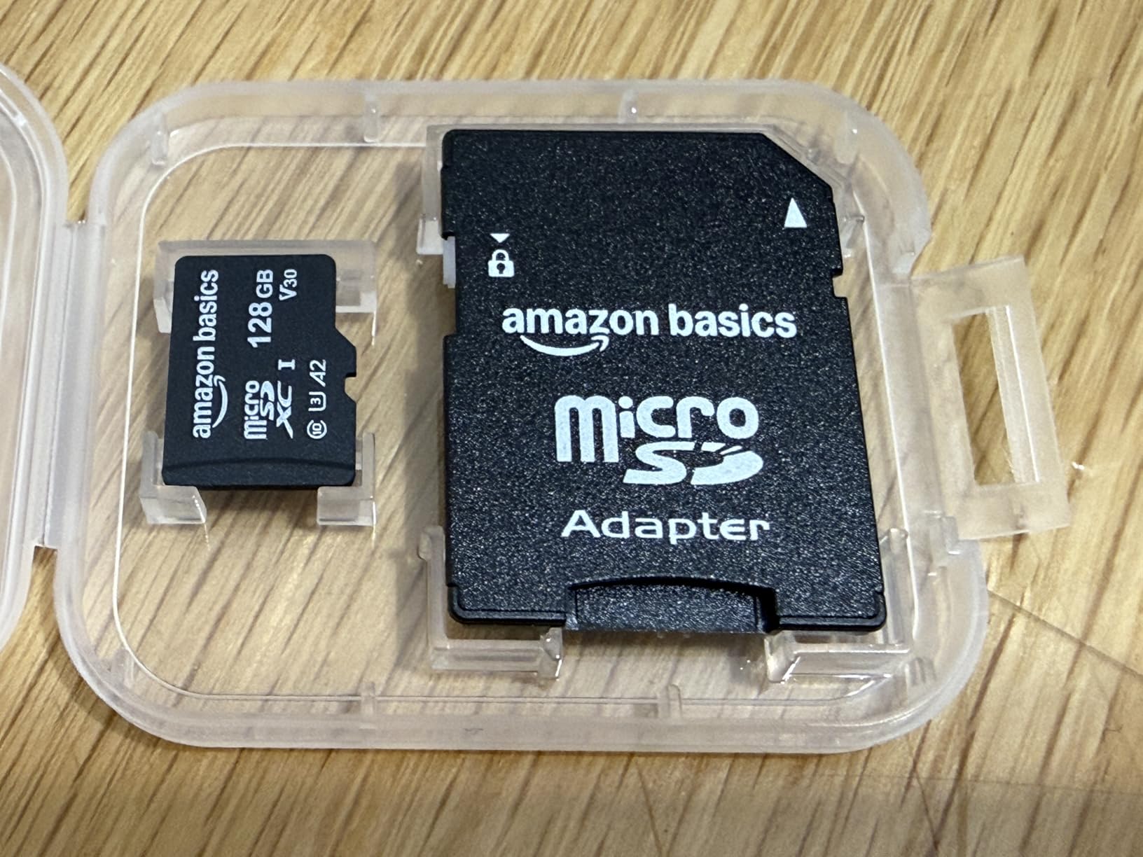 Amazon Basics Micro SDXC Memory Card with Full Size Adapter, A2, U3, Read Speed up to 100 MB/s, 128 GB, Black Customer Review Amazon Basics Micro SDXC Memory Card with Full Size Adapter, A2, U3, Read Speed up to 100 MB/s, 128 GB, Black - Customer Photo 1