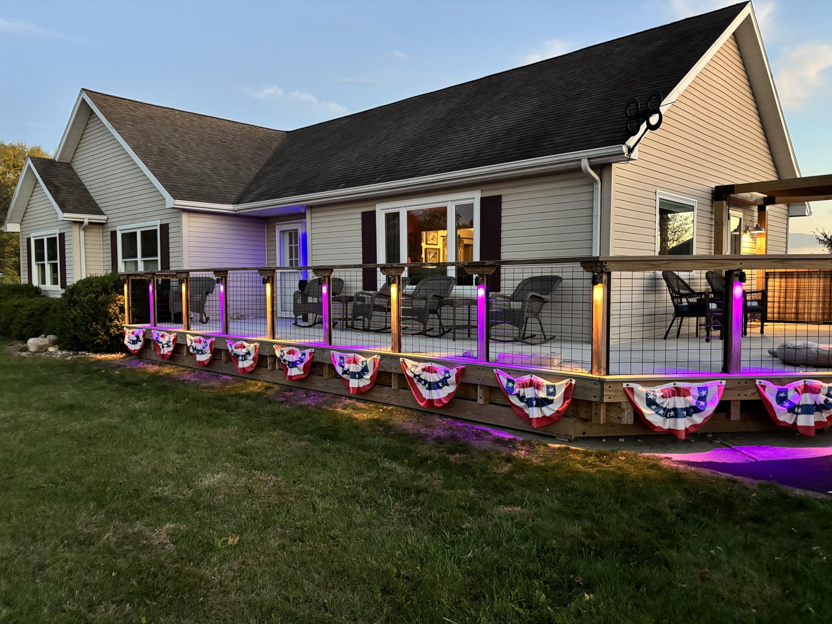 SUNVIE Christmas 12W RGB Color Changing Landscape Lights Low Voltage LED Landscape Lighting Remote Control Spotlight Waterproof Garden Pathway Christmas Decoration Outdoor, 8 Pack with Connector Customer Review SUNVIE Christmas 12W RGB Color Changing Landscape Lights Low Voltage LED Landscape Lighting Remote Control Spotlight Waterproof Garden Pathway Christmas Decoration Outdoor, 8 Pack with Connector - Customer Photo 2