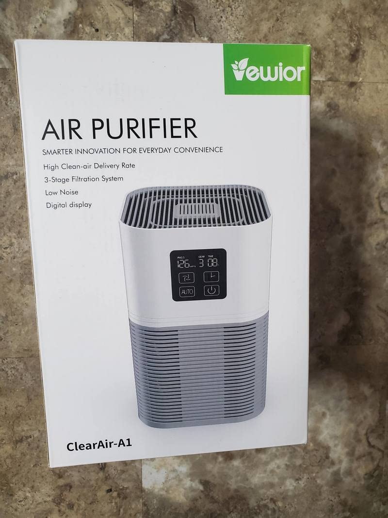 VEWIOR Air Purifiers for Home, Air Purifiers for Large Room up to 1200 Sq.ft, H13 True Air Filter with Fragrance Sponge 6 Timers Quiet Air Cleaner for Pet Dander Wildfire - Customer Photo 1