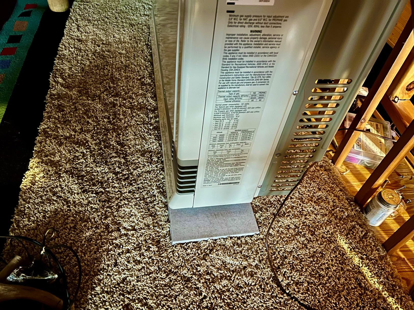 Rinnai EX22DTWN Direct Vent Wall Furnace, Indoor Natural Gas Heater, Energy Efficient Space Heater, 21,500 BTU, White - Customer Photo 2