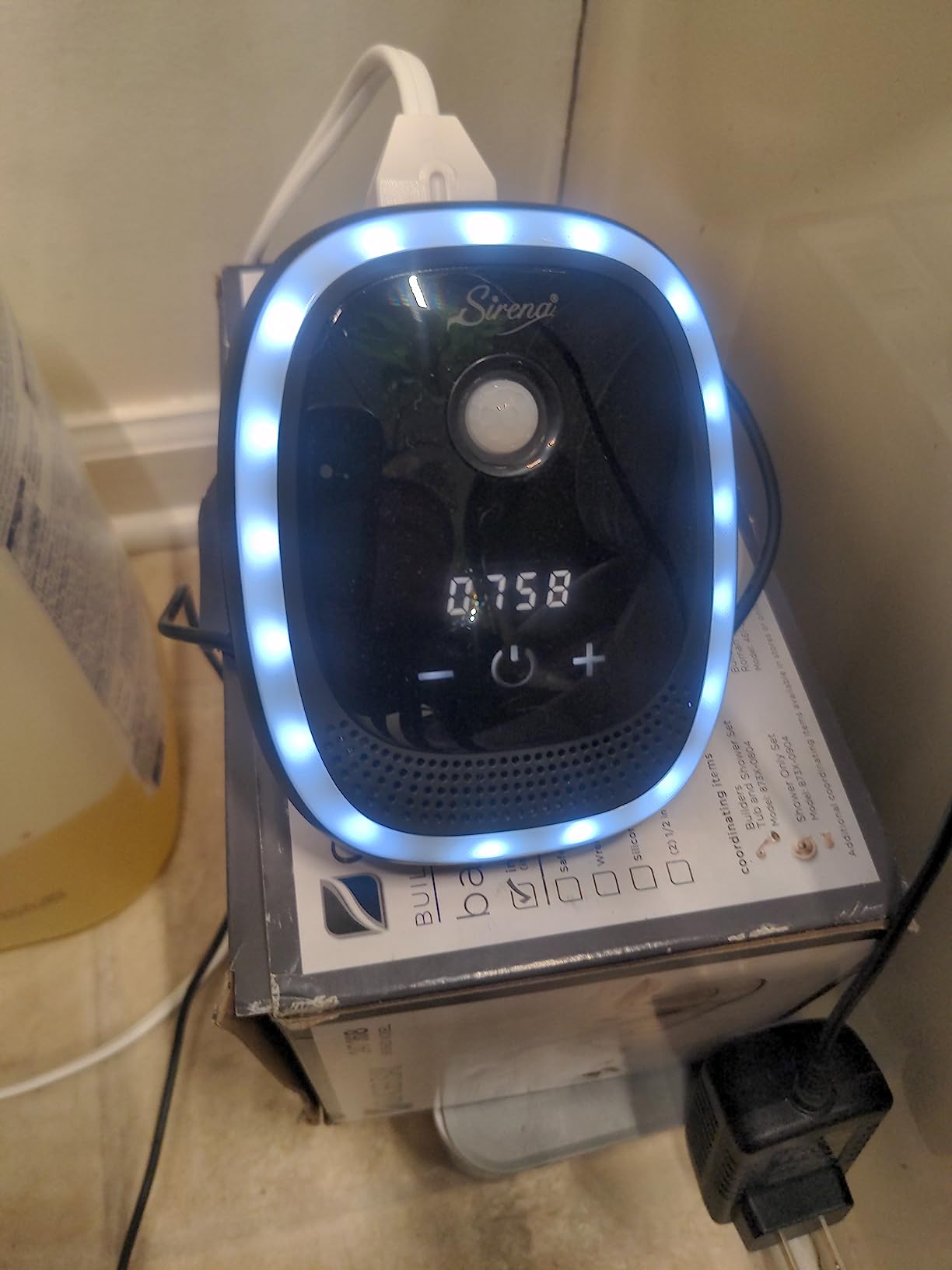 Sirena Air Ionizers for Home Negative Ion Filtration System, Quiet Air Freshener for Bedroom, Kitchen, Removes Odors, Smoke, Dust, Pets, Mini Ionic Air Purifier w/built in Clock and Night Light (3) Customer Review Sirena Air Ionizers for Home Negative Ion Filtration System, Quiet Air Freshener for Bedroom, Kitchen, Removes Odors, Smoke, Dust, Pets, Mini Ionic Air Purifier w/built in Clock and Night Light (3) - Customer Photo 1