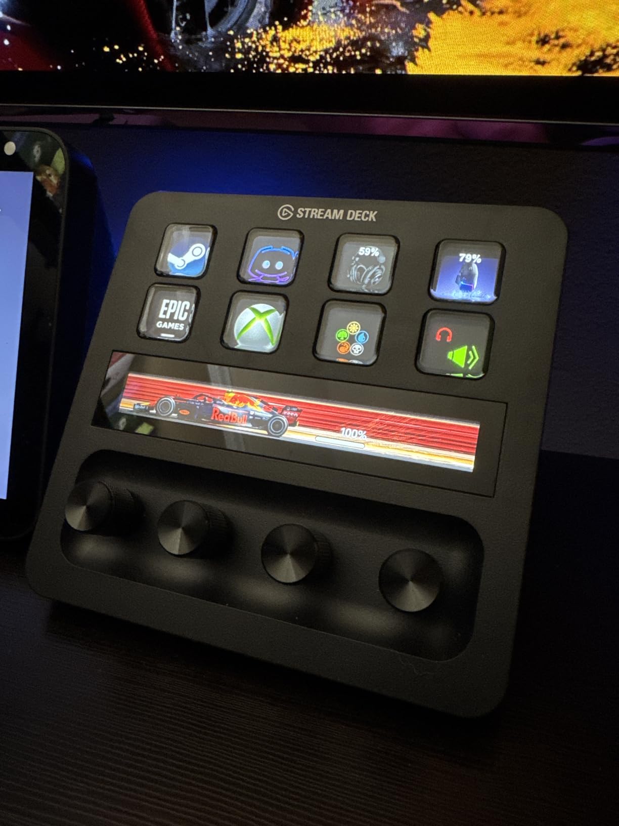 Elgato Stream Deck +, Audio Mixer, Production Console and Studio Controller for Content Creators, Streaming, Gaming, with customizable touch strip dials and LCD keys, works with Mac and PC Customer Review Elgato Stream Deck +, Audio Mixer, Production Console and Studio Controller for Content Creators, Streaming, Gaming, with customizable touch strip dials and LCD keys, works with Mac and PC - Customer Photo 1