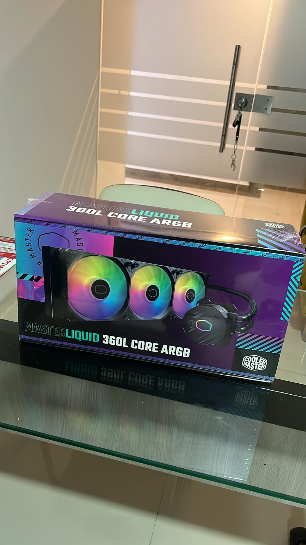 Cooler Master MasterLiquid 360L Core 360mm Close-Loop AIO Liquid Cooler, ARGB Sync, Gen S Coldplate Pump, 120mm PWM, CryoFuze 14W/mK, AMD Ryzen AM5/AM4, Intel LGA1700/1200 (MLW-D36M-A18PZ-R1) , Black Customer Review Cooler Master MasterLiquid 360L Core 360mm Close-Loop AIO Liquid Cooler, ARGB Sync, Gen S Coldplate Pump, 120mm PWM, CryoFuze 14W/mK, AMD Ryzen AM5/AM4, Intel LGA1700/1200 (MLW-D36M-A18PZ-R1) , Black - Customer Photo 1
