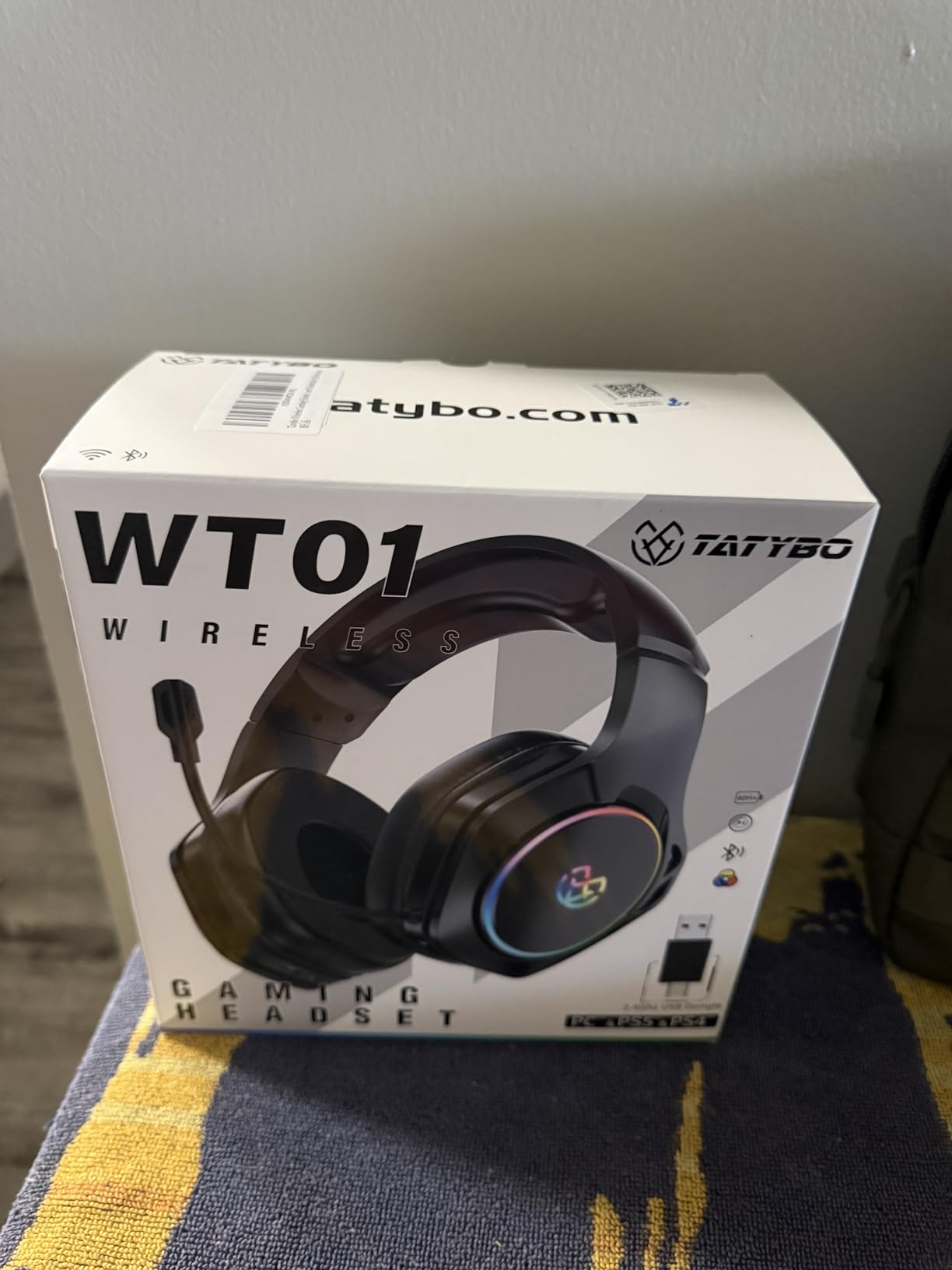 Tatybo Wireless Gaming Headsets for Ps5 Ps4 PC, 2.4GHz USB & Type-C Gaming Headphones, 40H+ Hrs & 7.1 Surround Sound with Noise Canceling Microphone for Switch Phone - Customer Photo 1