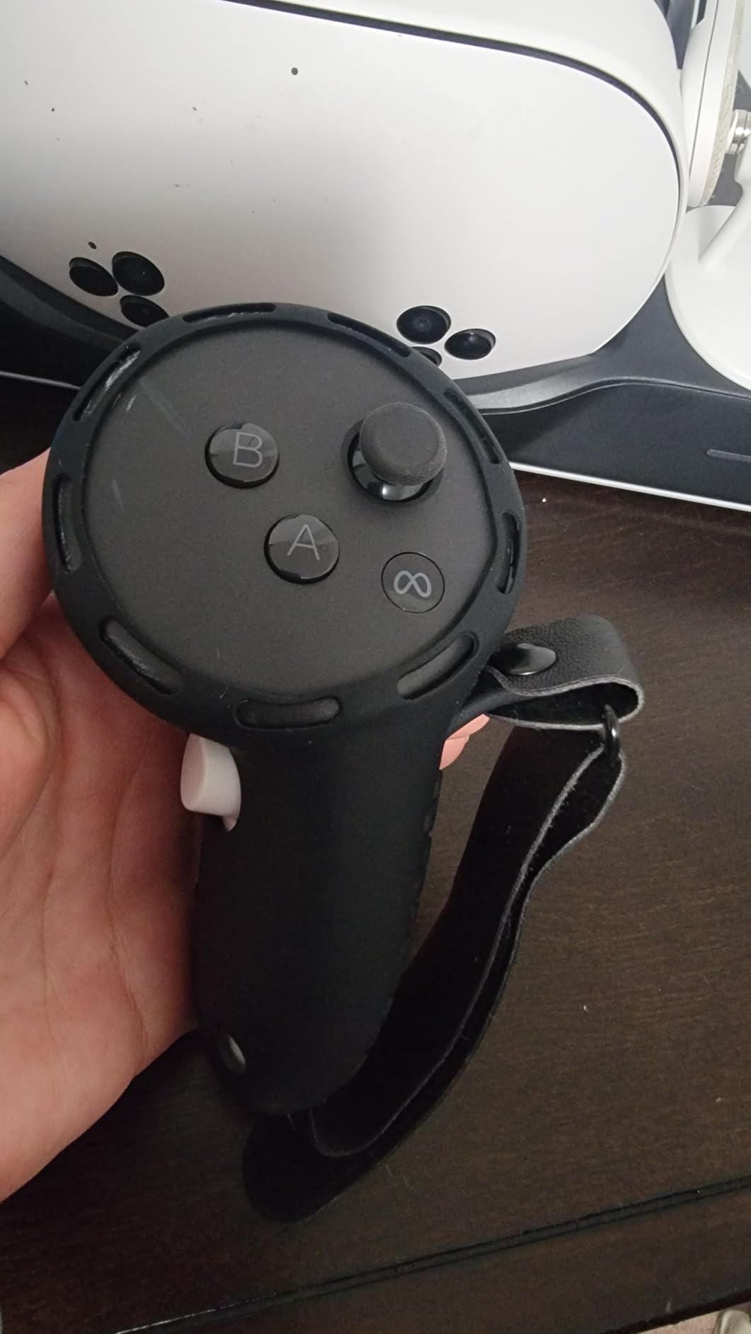 Controller Grip for Meta Quest 3S Oculus Quest 3 VR Accessories Grips Cover for VR Touch Controllers Straps Silicone Covers Protector with Non-Slip Thumbstick Covers 1Pair Black Customer Review Controller Grip for Meta Quest 3S Oculus Quest 3 VR Accessories Grips Cover for VR Touch Controllers Straps Silicone Covers Protector with Non-Slip Thumbstick Covers 1Pair Black - Customer Photo 1