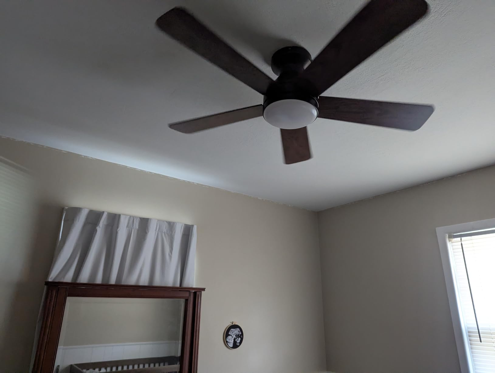 addlon Ceiling Fans with Lights, 42 Inch Low Profile Ceiling Fan with Light and Remote Control, Flush Mount, Reversible, 3CCT, Dimmable, Quiet, Black Small Ceiling Fan for Bedroom Indoor/Outdoor Use Customer Review addlon Ceiling Fans with Lights, 42 Inch Low Profile Ceiling Fan with Light and Remote Control, Flush Mount, Reversible, 3CCT, Dimmable, Quiet, Black Small Ceiling Fan for Bedroom Indoor/Outdoor Use - Customer Photo 4