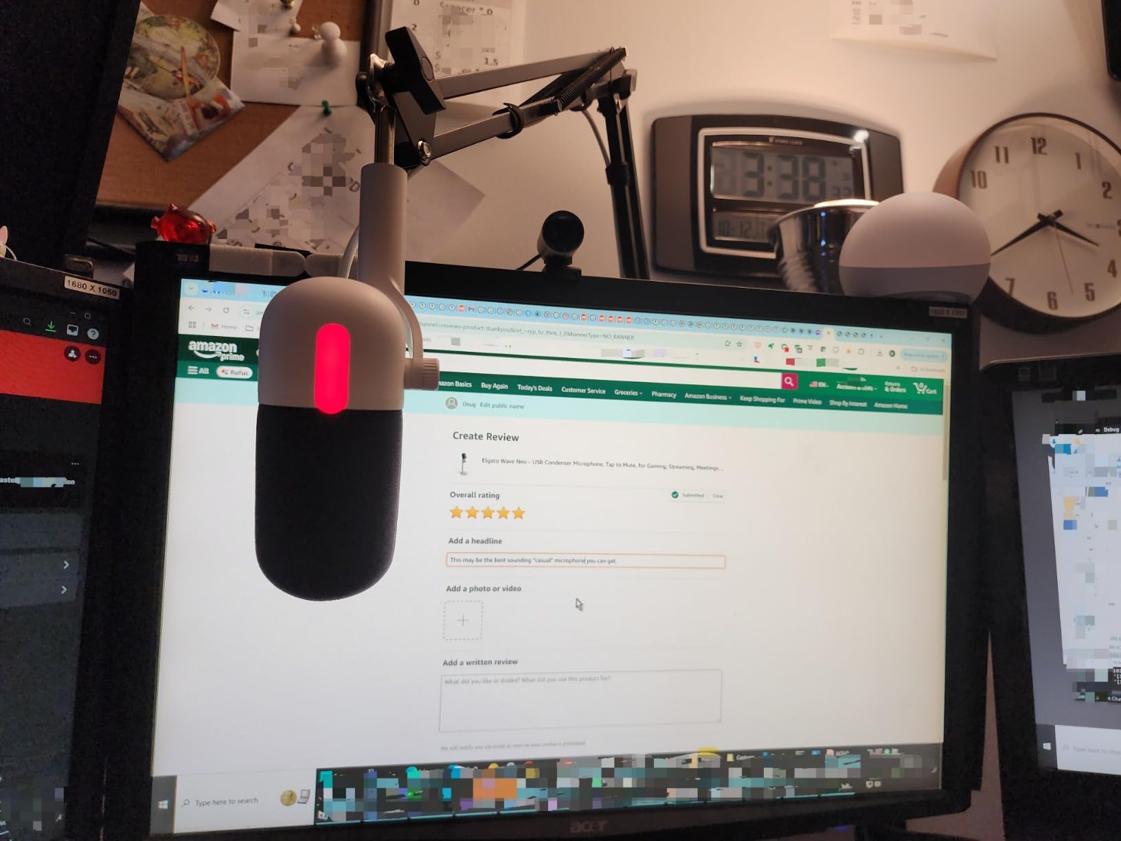 Elgato Wave Neo – USB Condenser Microphone, Tap to Mute, for Gaming, Streaming, Meetings, Voice Recording on Teams/Zoom/OBS/Twitch/YouTube & more, Plug-'n-Play, Works on Laptop, PC, Mac, iPad, iPhone Customer Review Elgato Wave Neo – USB Condenser Microphone, Tap to Mute, for Gaming, Streaming, Meetings, Voice Recording on Teams/Zoom/OBS/Twitch/YouTube & more, Plug-'n-Play, Works on Laptop, PC, Mac, iPad, iPhone - Customer Photo 1