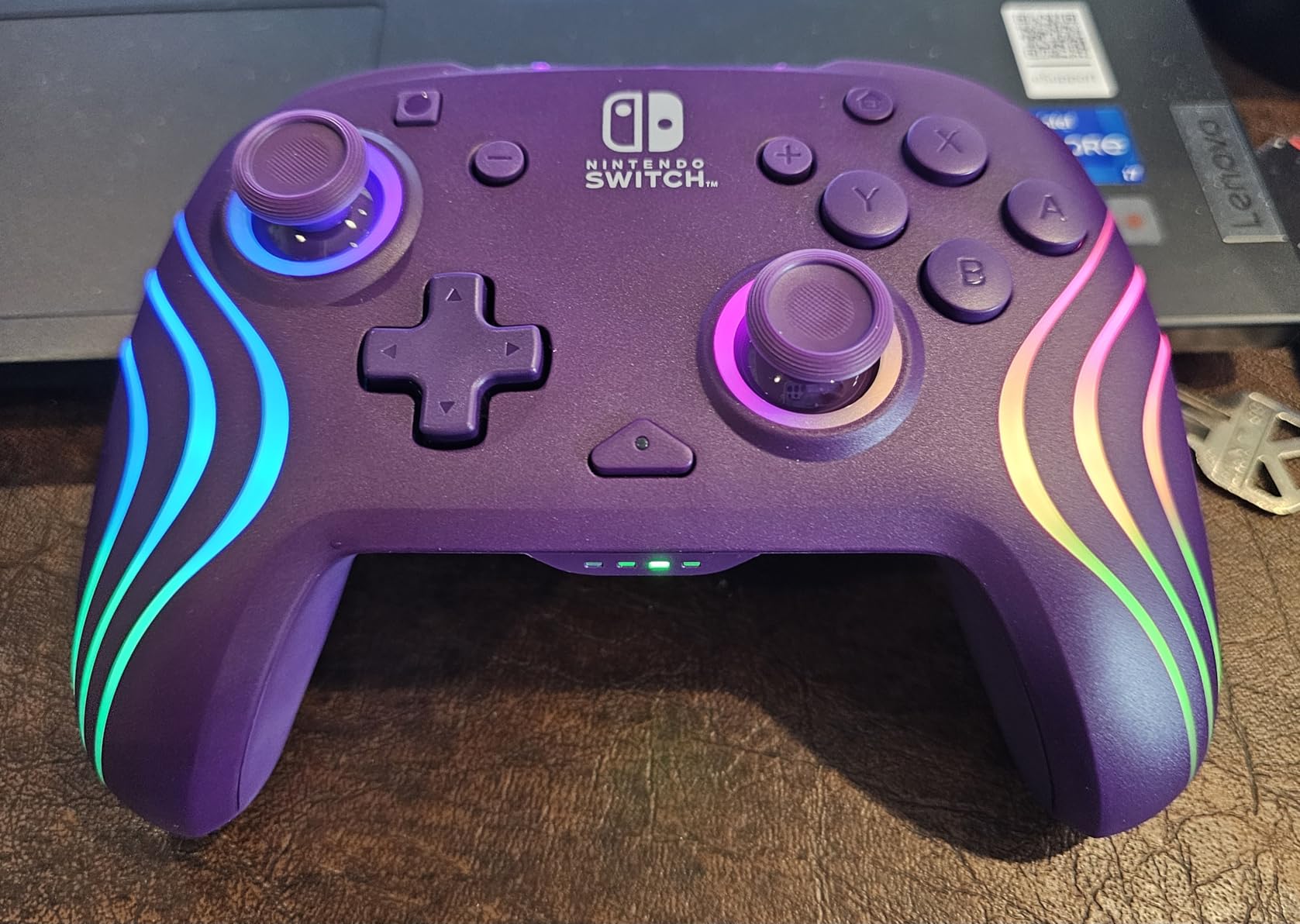PDP Gaming Afterglow Wave Wireless Nintendo Switch Pro Controller - Officially Licensed, Nintendo Switch 2, Switch Lite/OLED, RGB LED Customization, App Controls, Rechargeable Battery Power - Purple Customer Review PDP Gaming Afterglow Wave Wireless Nintendo Switch Pro Controller - Officially Licensed, Nintendo Switch 2, Switch Lite/OLED, RGB LED Customization, App Controls, Rechargeable Battery Power - Purple - Customer Photo 2