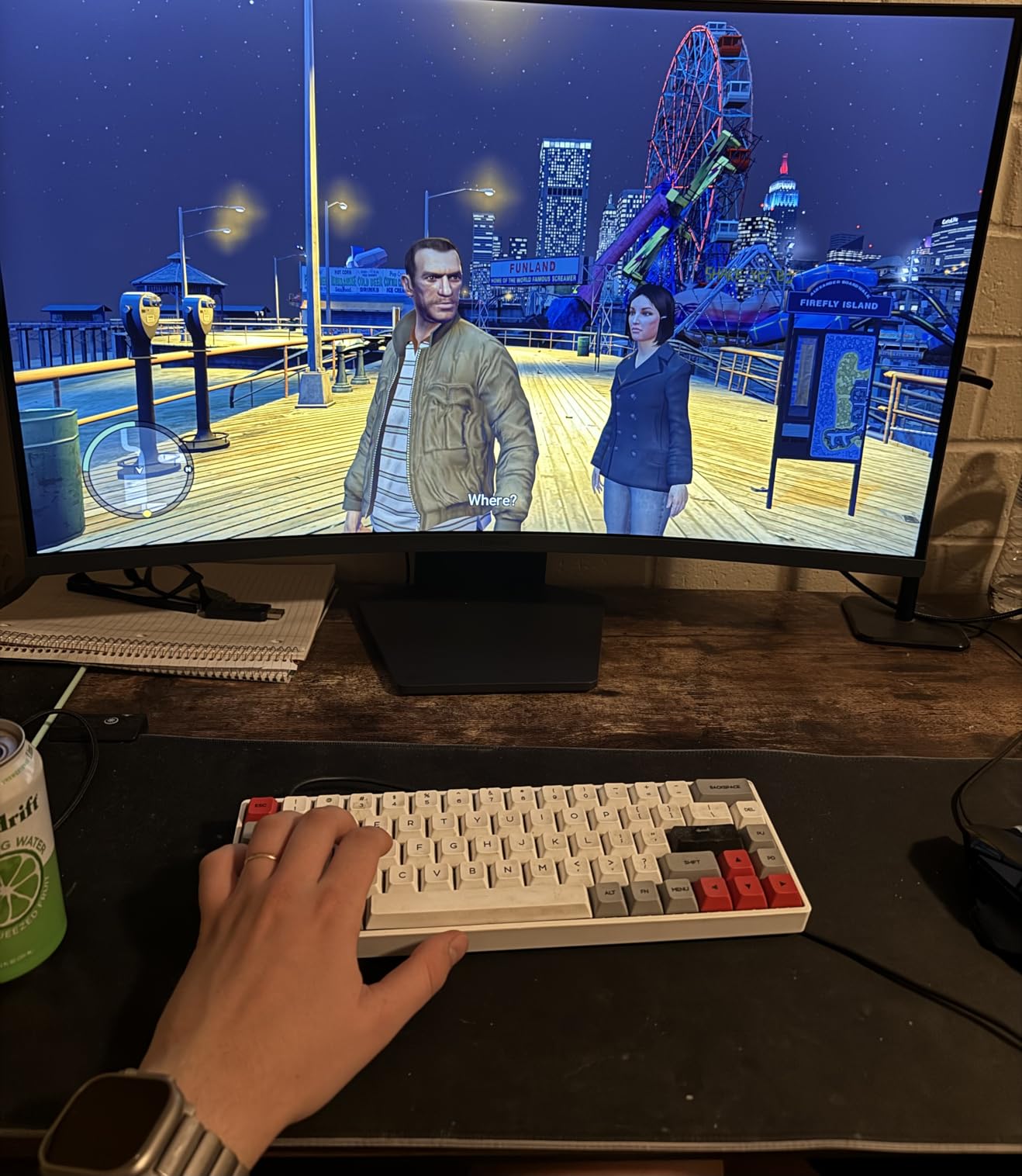 LG 27GS60QC-B Ultragear Curved Gaming Monitor 27-Inch QHD (2560x1440) 180Hz 1ms 1000R AMD FreeSync HDR10 HDMIx2 DisplayPort Borderless Design Black Stabilizer DAS Crosshair FPS Counter - Black Customer Review LG 27GS60QC-B Ultragear Curved Gaming Monitor 27-Inch QHD (2560x1440) 180Hz 1ms 1000R AMD FreeSync HDR10 HDMIx2 DisplayPort Borderless Design Black Stabilizer DAS Crosshair FPS Counter - Black - Customer Photo 1