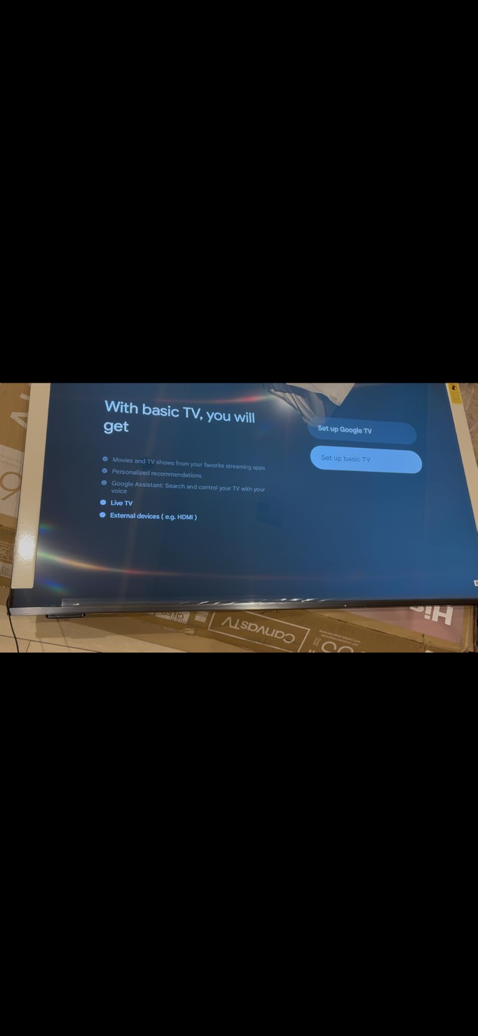 Hisense 65-Inch Class QLED 4K S7N CanvasTV™ Series Dolby Vision HDR Google Smart TV (65S7N) - 144Hz, Art Mode, Anti-Glare Panel, Hi-Matte Display, Frame & UltraSlim Wall Mount Included Customer Review Hisense 65-Inch Class QLED 4K S7N CanvasTV™ Series Dolby Vision HDR Google Smart TV (65S7N) - 144Hz, Art Mode, Anti-Glare Panel, Hi-Matte Display, Frame & UltraSlim Wall Mount Included - Customer Photo 1