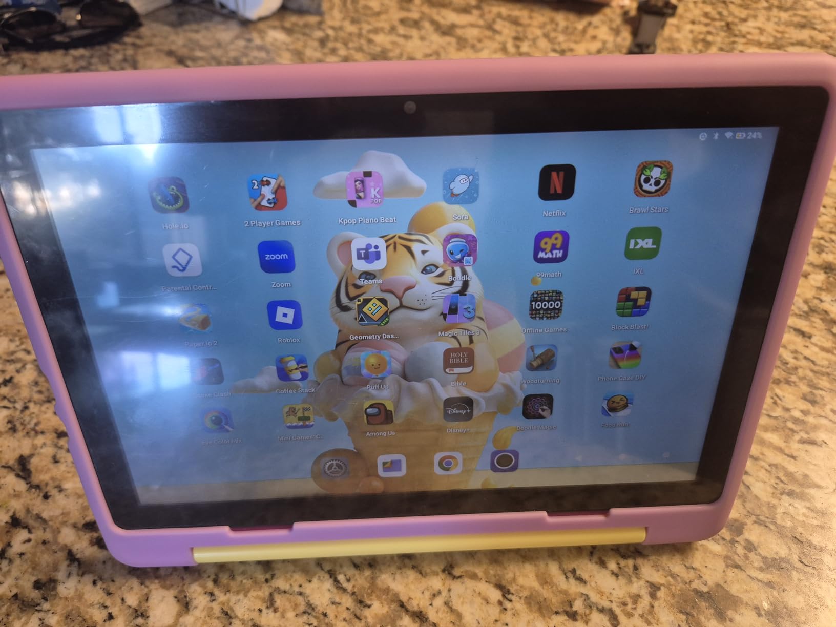 Kids Tablet|Upgraded Android 14 Tablet 10 inch for Kids with Protective Case|Octa-Core|64GB|1TB TF Card Expandable|Dual Camera|Parental Control|Pre-intalled KIDOZ|Great Gift for Toddler(Purple) Customer Review Kids Tablet|Upgraded Android 14 Tablet 10 inch for Kids with Protective Case|Octa-Core|64GB|1TB TF Card Expandable|Dual Camera|Parental Control|Pre-intalled KIDOZ|Great Gift for Toddler(Purple) - Customer Photo 1