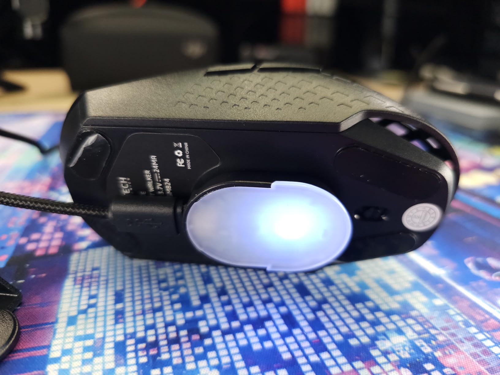 Wireless Mouse with Magnetic Charging Dock, Tri-Mode (Bluetooth/2.4G/Wired), Lightweight Mouse, Honeycomb Shell, RGB Lighting – Compatible with PC, Laptop, Computer (Black) Customer Review Wireless Mouse with Magnetic Charging Dock, Tri-Mode (Bluetooth/2.4G/Wired), Lightweight Mouse, Honeycomb Shell, RGB Lighting – Compatible with PC, Laptop, Computer (Black) - Customer Photo 2