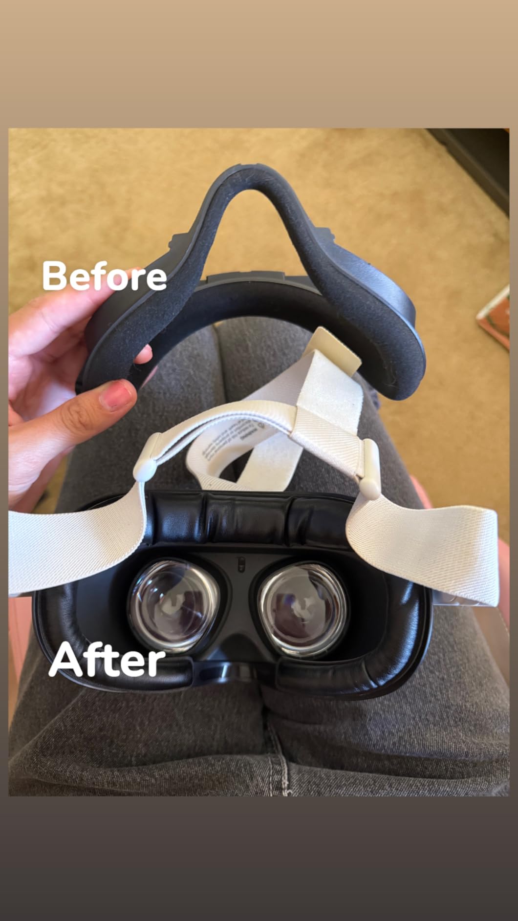 Face Cushion Pad for Meta Quest 2 VR Facial Interface Replacement PU Leather Foam for Oculus Quest 2 Vr Cover Customer Review Face Cushion Pad for Meta Quest 2 VR Facial Interface Replacement PU Leather Foam for Oculus Quest 2 Vr Cover - Customer Photo 1