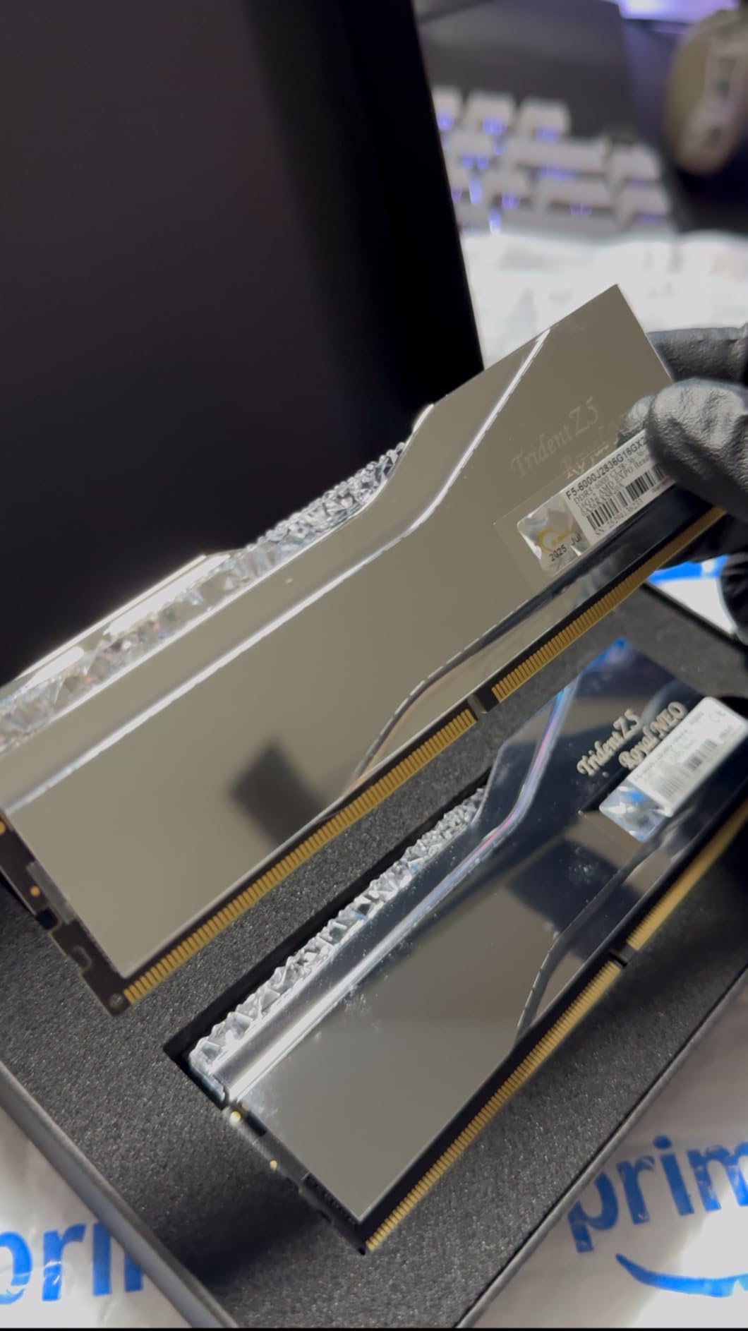 G.SKILL Trident Z5 Royal Neo Series DDR5 RAM (AMD Expo) 32GB (2x16GB) 6000MT/s CL28-36-36-96 1.40V Desktop Computer Memory U-DIMM - Silver (F5-6000J2836G16GX2-TR5NS) Customer Review G.SKILL Trident Z5 Royal Neo Series DDR5 RAM (AMD Expo) 32GB (2x16GB) 6000MT/s CL28-36-36-96 1.40V Desktop Computer Memory U-DIMM - Silver (F5-6000J2836G16GX2-TR5NS) - Customer Photo 3