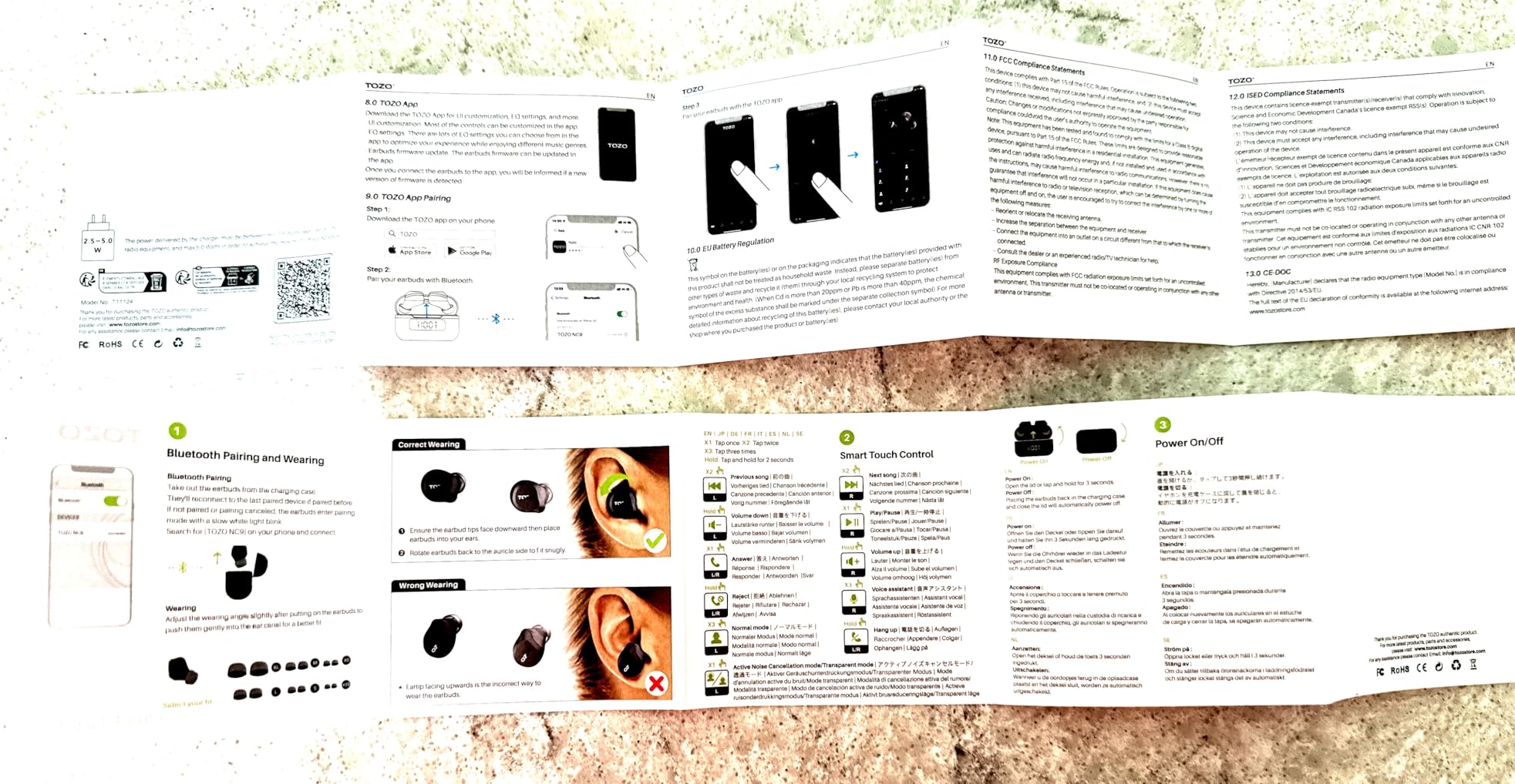 TOZO NC9 Hybrid Active Noise Cancelling Wireless Earbuds, 6 Mics ENC Clear Call, IPX8 Waterproof, in Ear Bluetooth 5.3 Headphones Stereo Bass Ear Buds 59H Playtime with LED Display 32 EQs via APP - Customer Photo 2