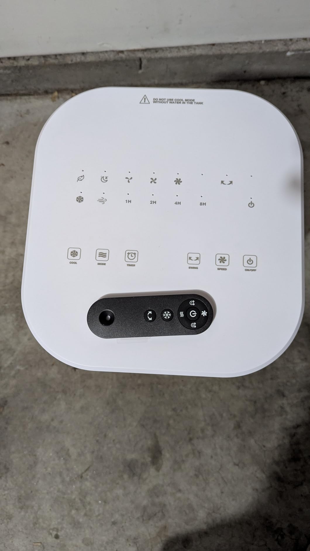 FANCOLE Small Air Conditioner, 5400mAh Built-in Battery Evaporative Air Cooler, 2Ice Packs, 7H Timer Smart Auto-Off &Remote, 7Lights, 1200ML Water Tank, 2-Level Mist, 3-Speed Personal Air Conditioner - Customer Photo 1