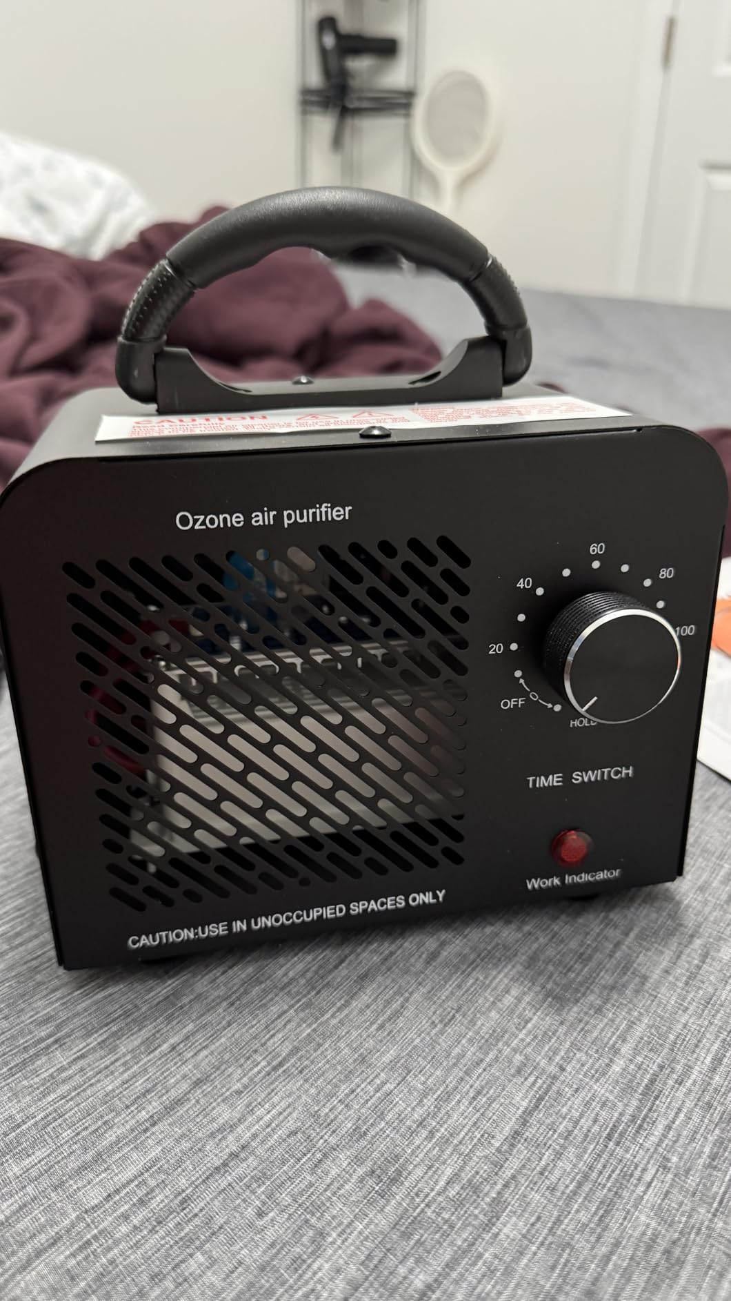 Ozone Generator 48,000mg, Commercial Ozone Machine Odor Removal, High Capacity O3 Ionizer Air Purifier Deodorizer, Portable Mini for Car, Home, Smoke, Pets, Industrial, for 4000 Square Feet -Black Customer Review Ozone Generator 48,000mg, Commercial Ozone Machine Odor Removal, High Capacity O3 Ionizer Air Purifier Deodorizer, Portable Mini for Car, Home, Smoke, Pets, Industrial, for 4000 Square Feet -Black - Customer Photo 1