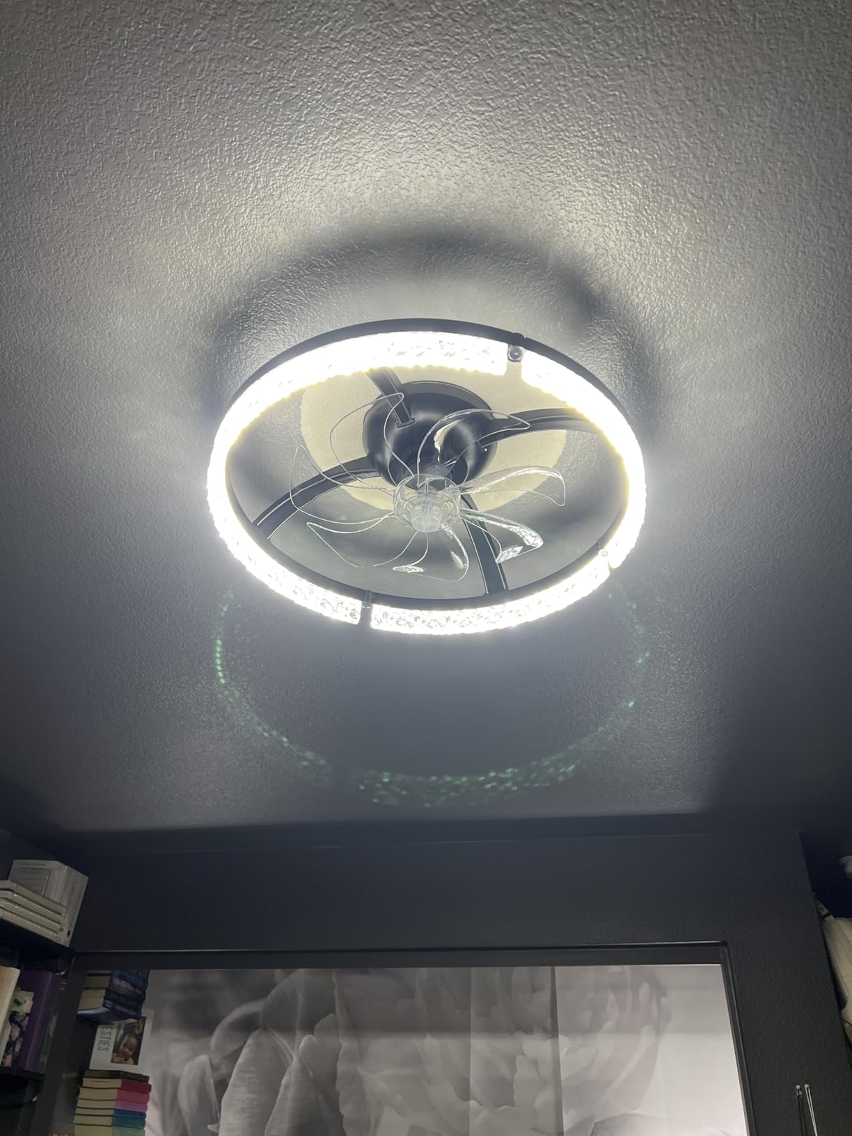 addlon Ceiling Fans with Lights and Remote, 20'' Low Profile Ceiling Fans, 3000-6000K Dimmable Modern Flush Mount LED Fan Light, Fandelier Ceiling Fan for Bedroom, Kitchen, Living Room, Black Customer Review addlon Ceiling Fans with Lights and Remote, 20'' Low Profile Ceiling Fans, 3000-6000K Dimmable Modern Flush Mount LED Fan Light, Fandelier Ceiling Fan for Bedroom, Kitchen, Living Room, Black - Customer Photo 3