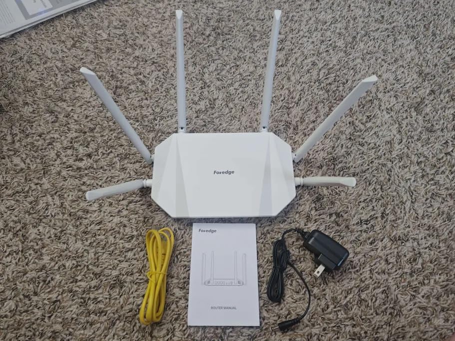 Foredge AX3000 WiFi 6 Router – Dual Band Wireless Internet Router, Gigabit Home Router, High Speed Easy Mesh Wireless Router MUMIMO | QoS | DDNS | IGMP | IPV6 | WPA3 | Guest WiFi for Large Home,Gaming Customer Review Foredge AX3000 WiFi 6 Router – Dual Band Wireless Internet Router, Gigabit Home Router, High Speed Easy Mesh Wireless Router MUMIMO | QoS | DDNS | IGMP | IPV6 | WPA3 | Guest WiFi for Large Home,Gaming - Customer Photo 1