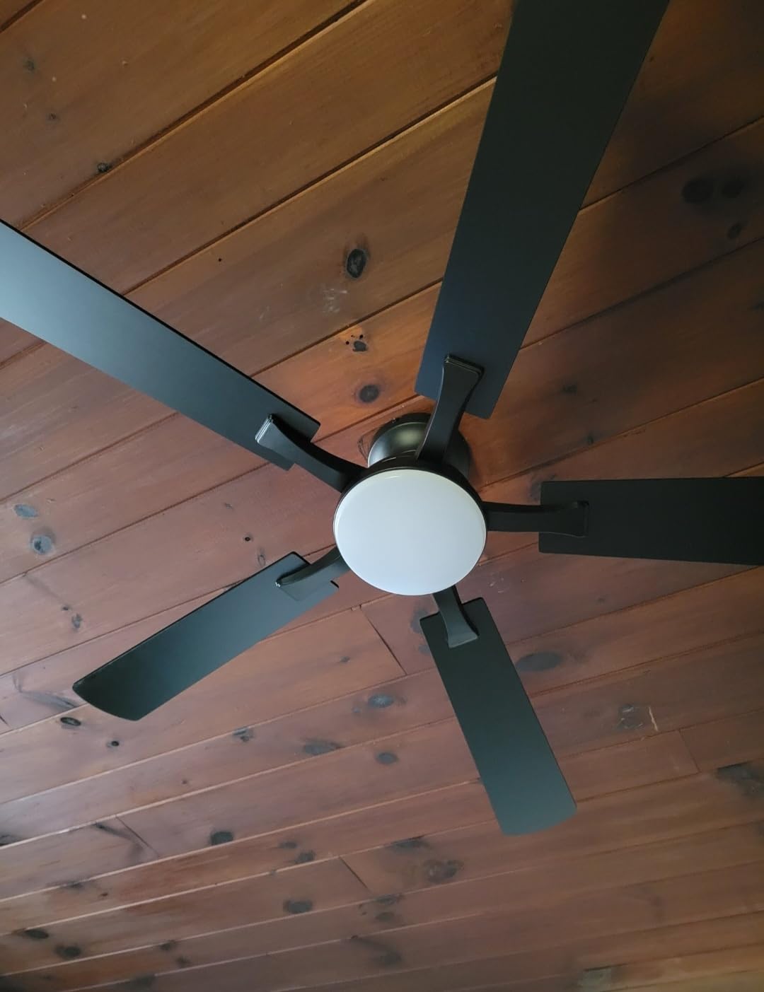 ZMISHIBO 52 Inch Ceiling Fan with Light, App&Remote Control, Flush Mount Low Profile, Dimmable 20W LED Light, Quiet Reversible Motor for Bedroom, Living Room, Apartment, Black Customer Review ZMISHIBO 52 Inch Ceiling Fan with Light, App&Remote Control, Flush Mount Low Profile, Dimmable 20W LED Light, Quiet Reversible Motor for Bedroom, Living Room, Apartment, Black - Customer Photo 2