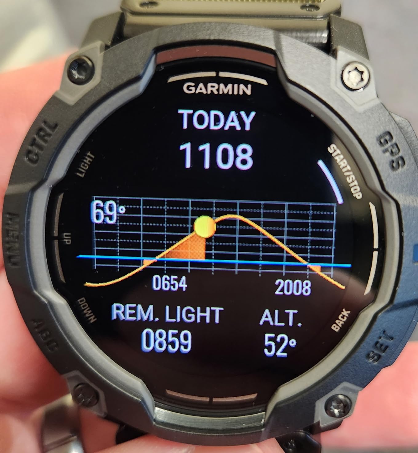 Garmin Instinct® 3 45mm, Solar Charged Display, Rugged Outdoor GPS Smartwatch, Metal-Reinforced Bezel, Built-in Flashlight, Black Customer Review Garmin Instinct® 3 45mm, Solar Charged Display, Rugged Outdoor GPS Smartwatch, Metal-Reinforced Bezel, Built-in Flashlight, Black - Customer Photo 1