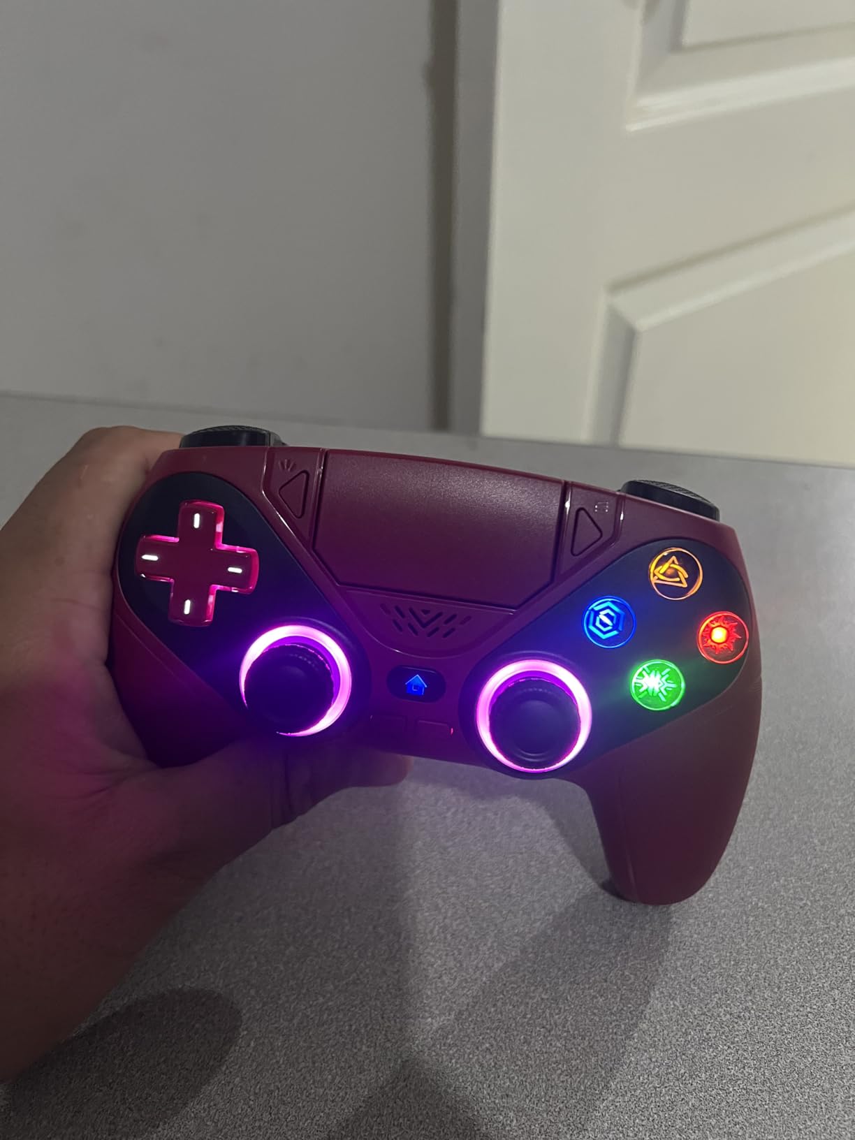 Nonbliep LED for PS5 Controller, for PS5 Slim/Pro/PC, Wireless Controller with 9 Colors RGB Light/Dual Vibration/Turbo/3.5mm Audio Jack/Speaker/Programmable for Playstation 5 Controller Customer Review Nonbliep LED for PS5 Controller, for PS5 Slim/Pro/PC, Wireless Controller with 9 Colors RGB Light/Dual Vibration/Turbo/3.5mm Audio Jack/Speaker/Programmable for Playstation 5 Controller - Customer Photo 1