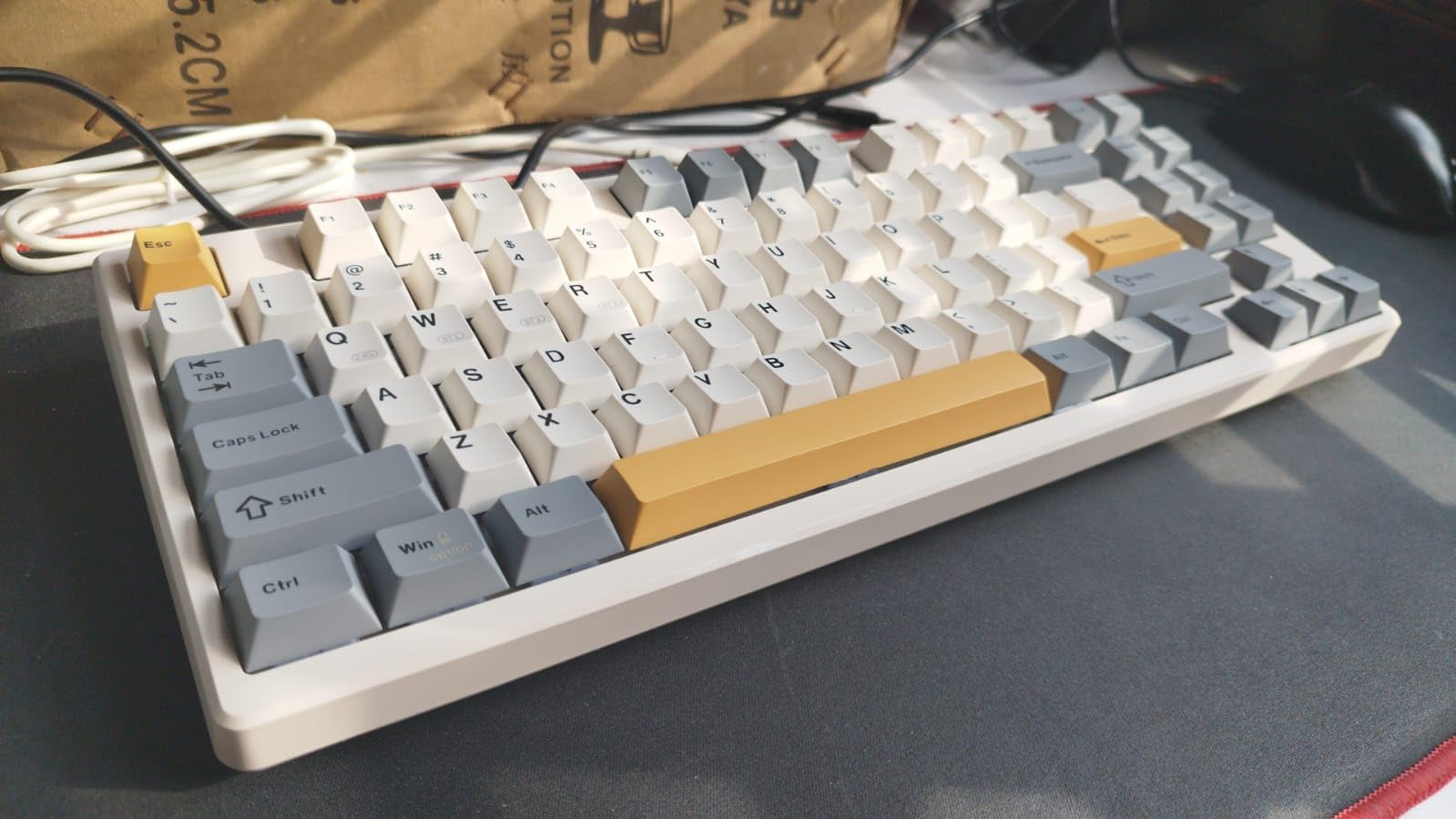 Wireless Mechanical Keyboard,Gasket Mounted with Creamy Sound,Bluetooth/2.4GHz/USB-C,Custom Hot Swappable,RGB Backlit,75% Compact Layout for Gaming/Typing/Win/Mac/PC(Textured Black,Linear Switch) Customer Review Wireless Mechanical Keyboard,Gasket Mounted with Creamy Sound,Bluetooth/2.4GHz/USB-C,Custom Hot Swappable,RGB Backlit,75% Compact Layout for Gaming/Typing/Win/Mac/PC(Textured Black,Linear Switch) - Customer Photo 1