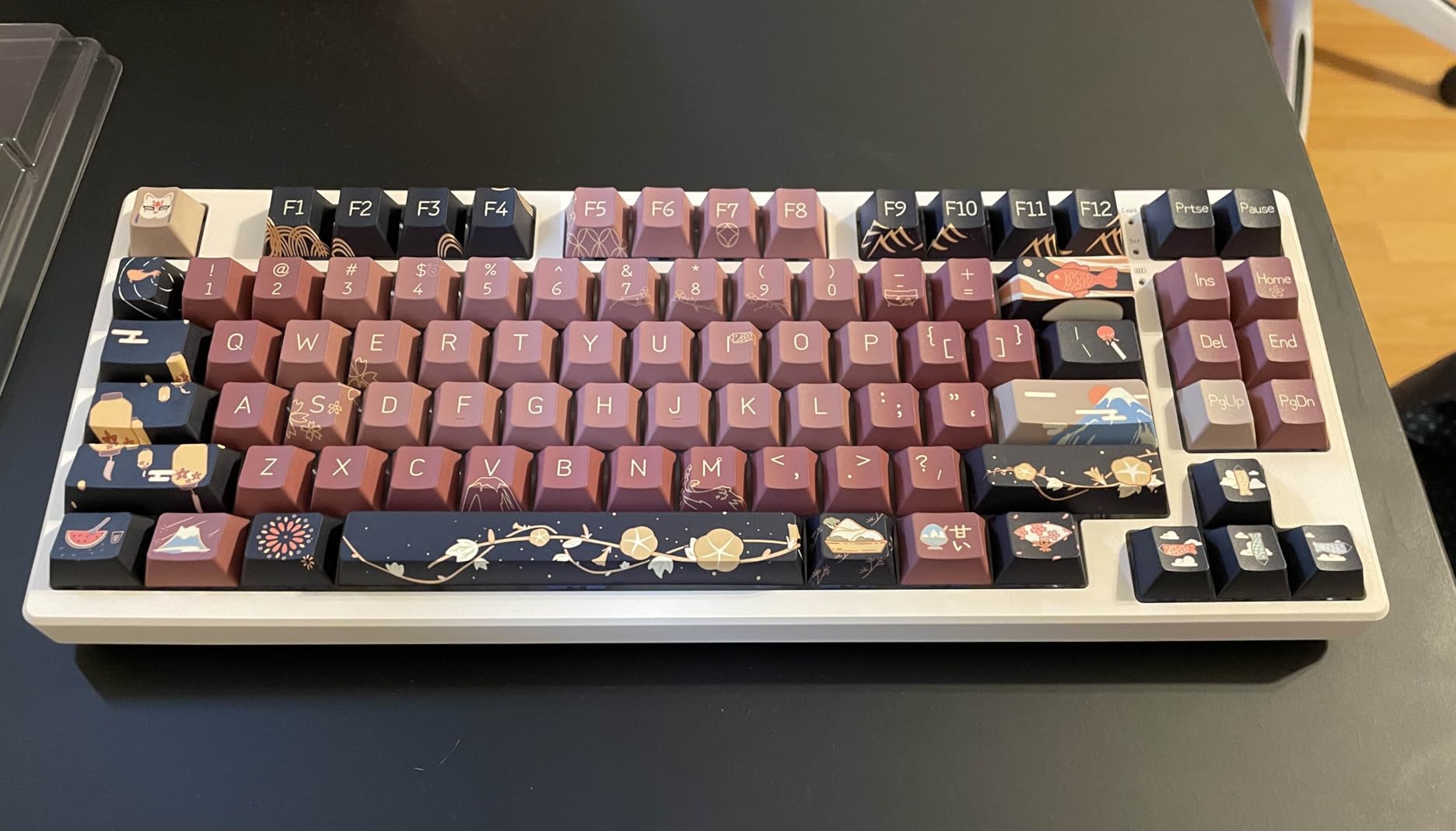 Wireless Mechanical Keyboard,Gasket Mounted with Creamy Sound,Bluetooth/2.4GHz/USB-C,Custom Hot Swappable,RGB Backlit,75% Compact Layout for Gaming/Typing/Win/Mac/PC(Textured Black,Linear Switch) Customer Review Wireless Mechanical Keyboard,Gasket Mounted with Creamy Sound,Bluetooth/2.4GHz/USB-C,Custom Hot Swappable,RGB Backlit,75% Compact Layout for Gaming/Typing/Win/Mac/PC(Textured Black,Linear Switch) - Customer Photo 2
