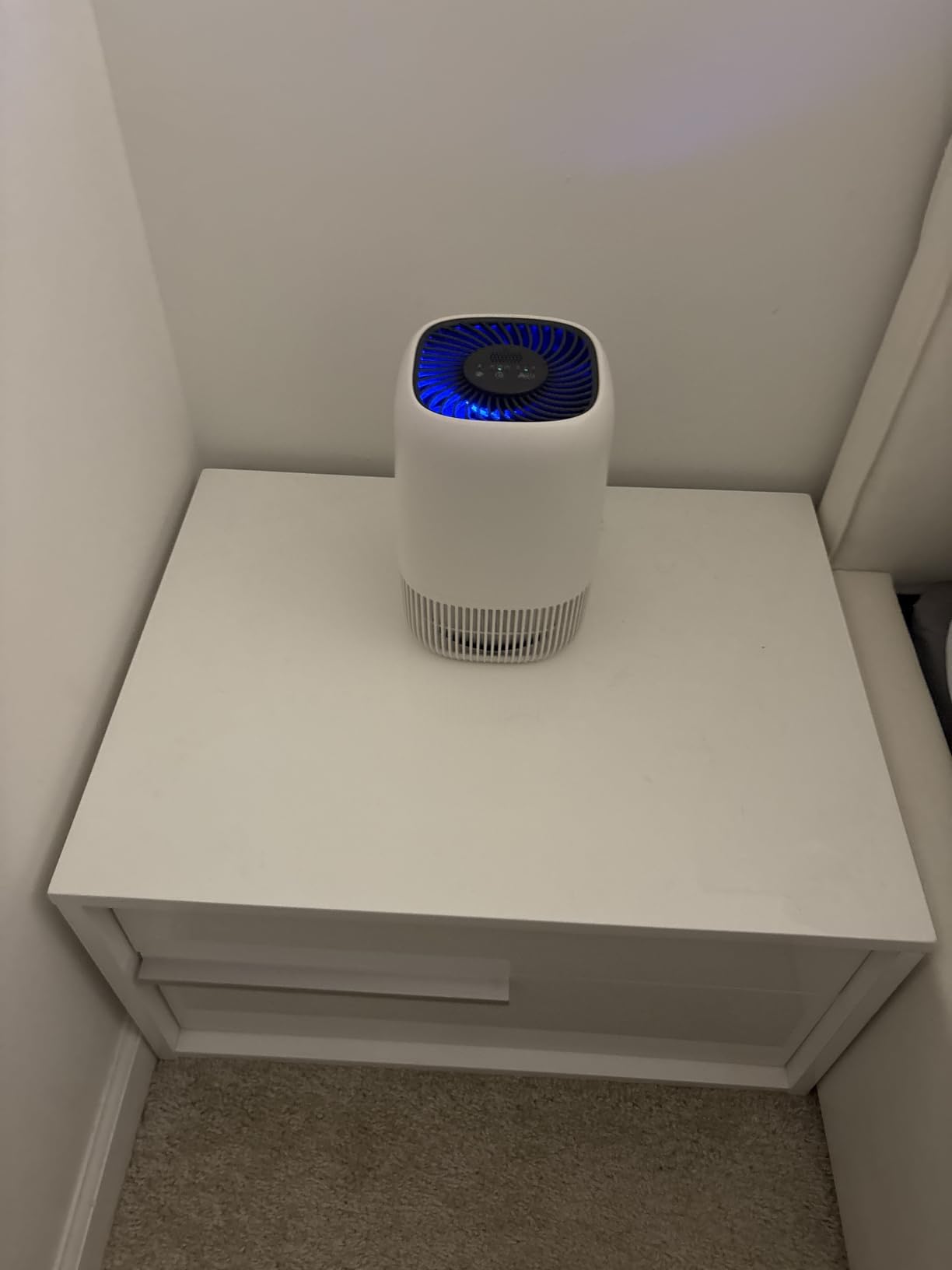 Air Purifiers for Home with H13 True HEPA Filter Up to 1076 Ft² for Pet Hair, Odors, Pollen, Smoke, Compact Air Cleaner with 3 Speeds, Timer, Aroma Quiet 360°Intake Filter, White - Customer Photo 1