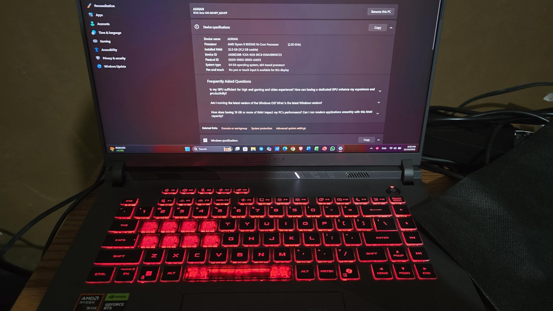 ASUS ROG Strix G16 (2025) Gaming Laptop, 16 ASUS ROG Strix G16 (2025) Gaming Laptop, 16