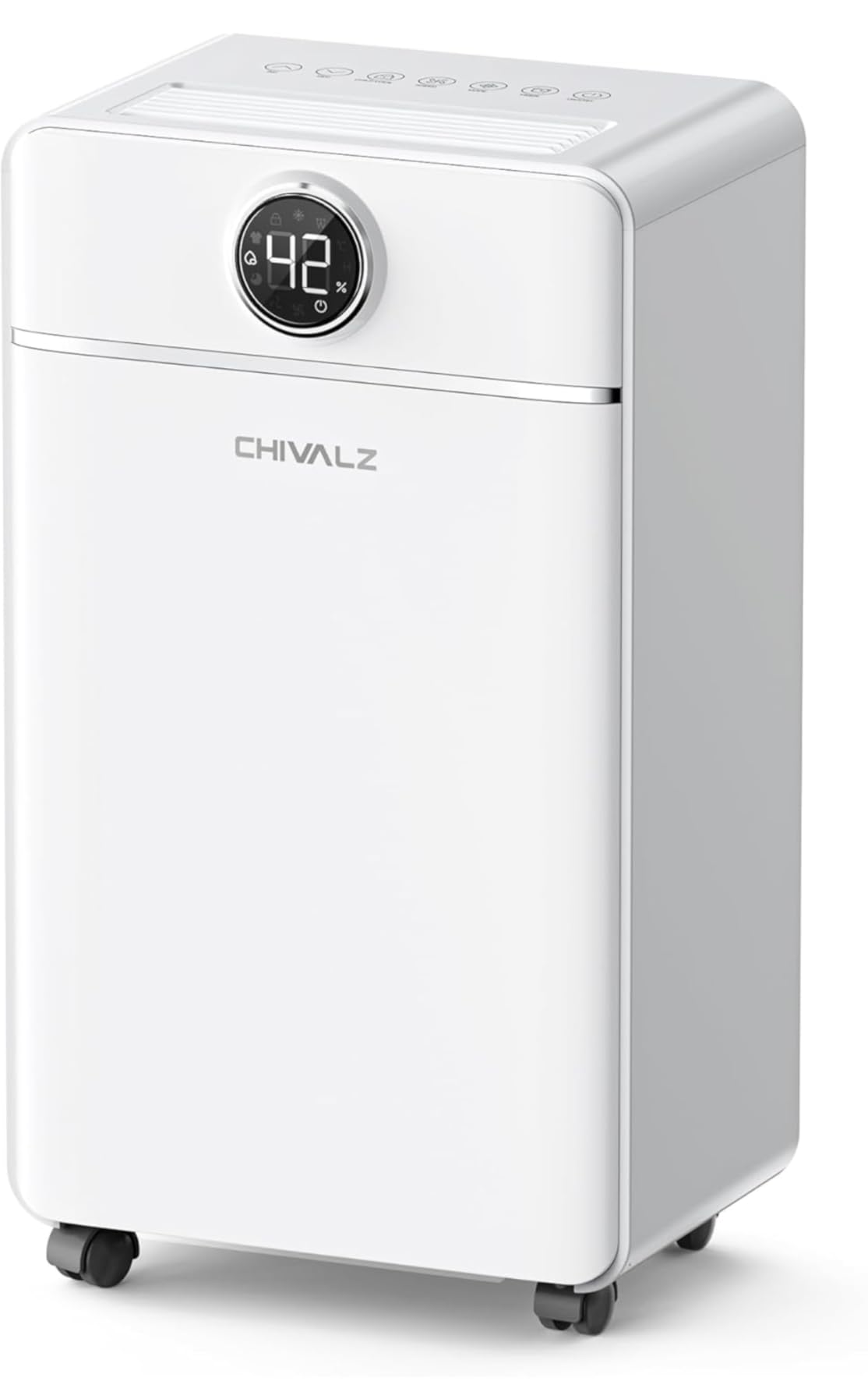 CHIVALZ 1800 Sq.Ft Dehumidifier for Basement, Quiet Dehumidifier for Home, Bedroom, Bathroom, Humidity Display, with Drain Hose, Auto Shut Off, 3 Modes, Timer, Auto Defrost, Child Lock, White 1Pack - Customer Photo 1
