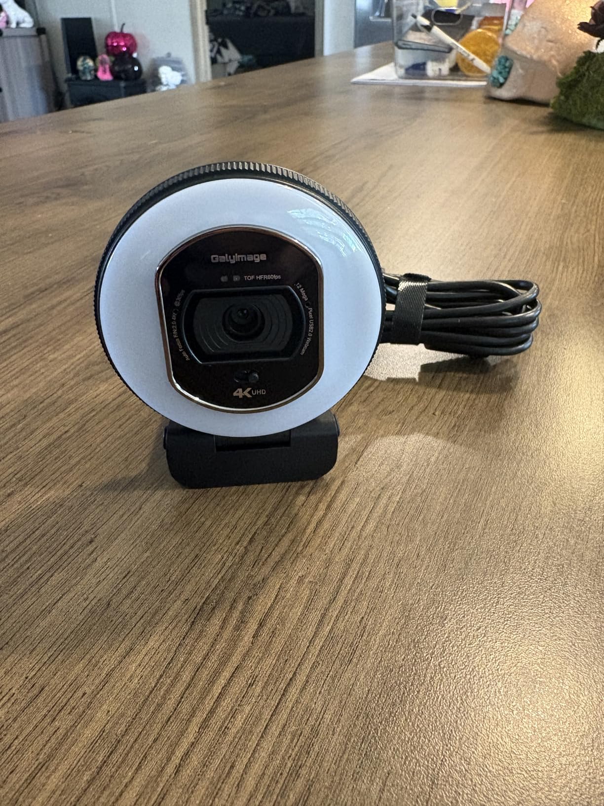 4K Webcam with Ring Light Web Cam 4K Autofocus with TOF Computer Camera 1080P 60FPS Web Camera Built-in Privacy Cover and Microphone Streaming Webcams for Switch 2/Zoom/Skype/Google Meet Black Customer Review 4K Webcam with Ring Light Web Cam 4K Autofocus with TOF Computer Camera 1080P 60FPS Web Camera Built-in Privacy Cover and Microphone Streaming Webcams for Switch 2/Zoom/Skype/Google Meet Black - Customer Photo 2