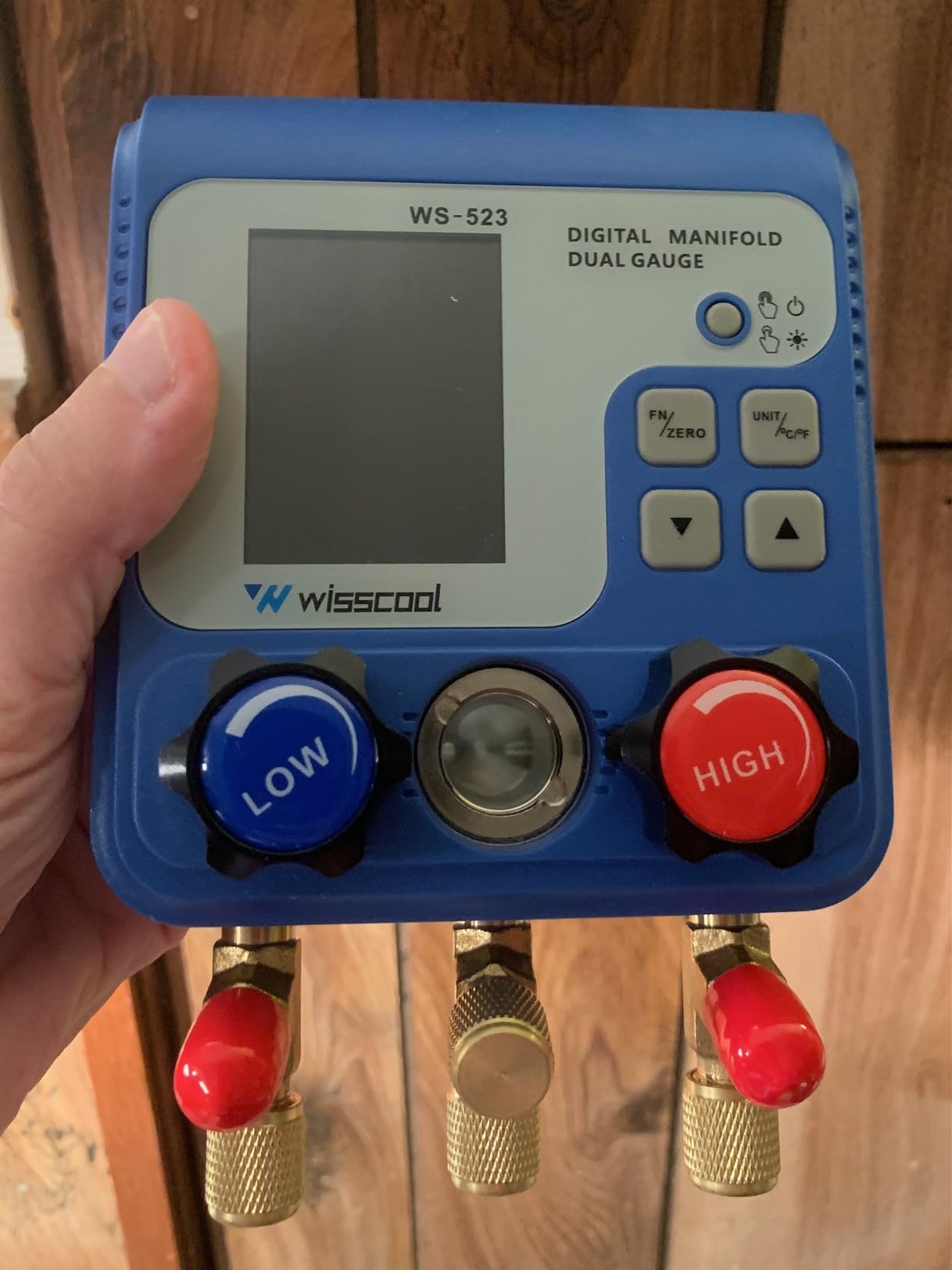 Dual Digital Manifold Gauges HVAC, R12,R22,R134A,R410a, R1234yf Vacuum Pressure AC Gauge 3 Way Color LED Sight Glass 92 Refrigerants Leak Detection Test Gauge for AC Charging - Customer Photo 2