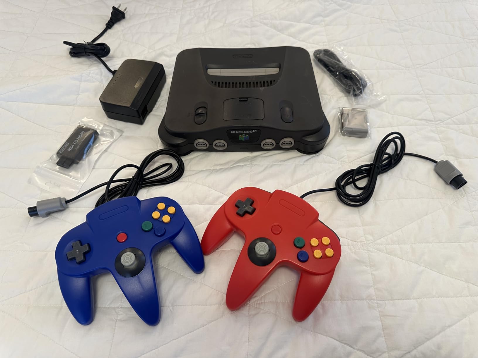 Nintendo 64 Console Premium with 2 Controllers, 256KB Memory Card, HDMI Cable (Renewed) Customer Review Nintendo 64 Console Premium with 2 Controllers, 256KB Memory Card, HDMI Cable (Renewed) - Customer Photo 1