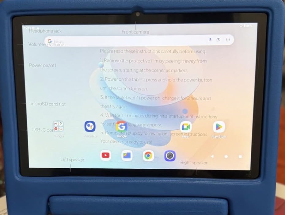 2025 Kids Tablet, 10.1 Inch Android 15 Tablet for Kids, 8+64GB Storage (1TB Expand), Octa-Core, WiFi 6, Pre-Installed Educational Apps, Parental Control, with EVA Protective Case, Eye Protection Mode Customer Review 2025 Kids Tablet, 10.1 Inch Android 15 Tablet for Kids, 8+64GB Storage (1TB Expand), Octa-Core, WiFi 6, Pre-Installed Educational Apps, Parental Control, with EVA Protective Case, Eye Protection Mode - Customer Photo 4