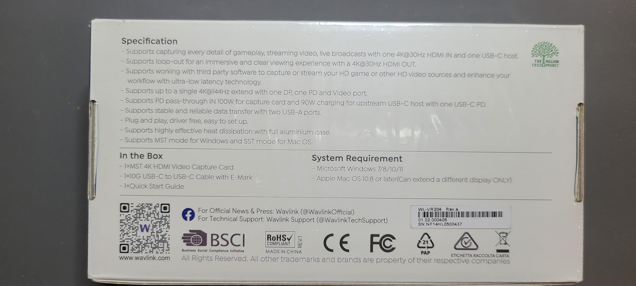WAVLINK Video Capture Card, 4K HDMI Capture Card for Streaming, 4k@30Hz Capture& Loop-Out, Single 4K@144Hz Display, 100W PD, Compatible with PS5/Xbox/Switch, OBS, Windows/Mac Customer Review WAVLINK Video Capture Card, 4K HDMI Capture Card for Streaming, 4k@30Hz Capture& Loop-Out, Single 4K@144Hz Display, 100W PD, Compatible with PS5/Xbox/Switch, OBS, Windows/Mac - Customer Photo 2