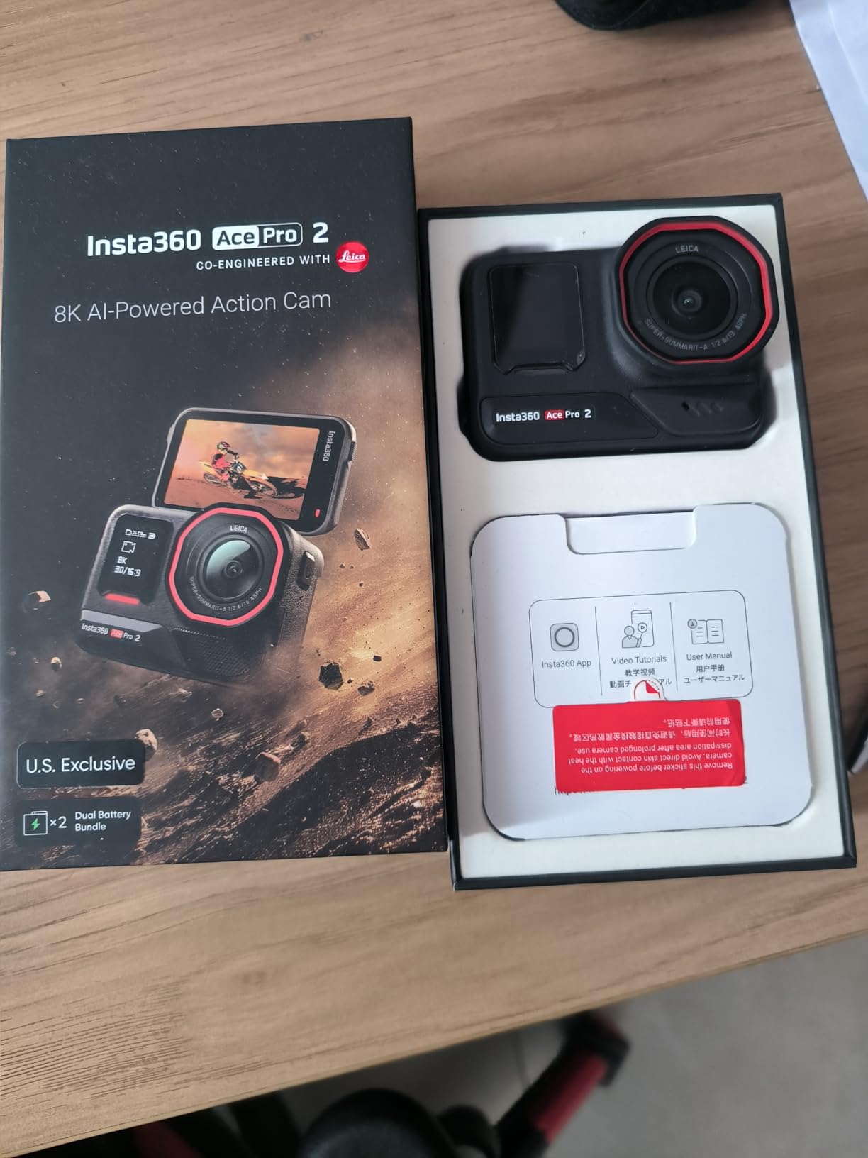 Insta360 Ace Pro 2 Dual Battery Bundle - 8K Waterproof Action Camera Co-Engineered with Leica, 1/1.3 Insta360 Ace Pro 2 Dual Battery Bundle - 8K Waterproof Action Camera Co-Engineered with Leica, 1/1.3