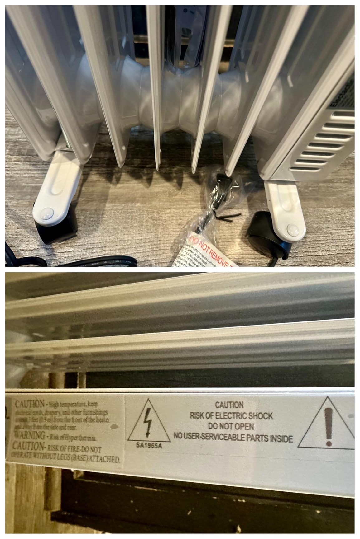 Portable Electric Radiator Heater, Space Oil Filled Heaters with 3 Heat Settings, Adjustable Thermostat, Overheat & Tip-Over Protection For Indoor Use,1500W (Black) - Customer Photo 2
