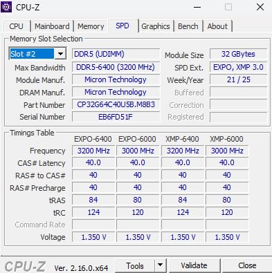 Crucial Pro DDR5 RAM 32GB Kit (2x16GB), 6400MHz CL32, Overclocking Desktop Gaming Memory, Intel XMP 3.0 & AMD Expo Compatible, Black - CP2K16G64C32U5B Customer Review Crucial Pro DDR5 RAM 32GB Kit (2x16GB), 6400MHz CL32, Overclocking Desktop Gaming Memory, Intel XMP 3.0 & AMD Expo Compatible, Black - CP2K16G64C32U5B - Customer Photo 1